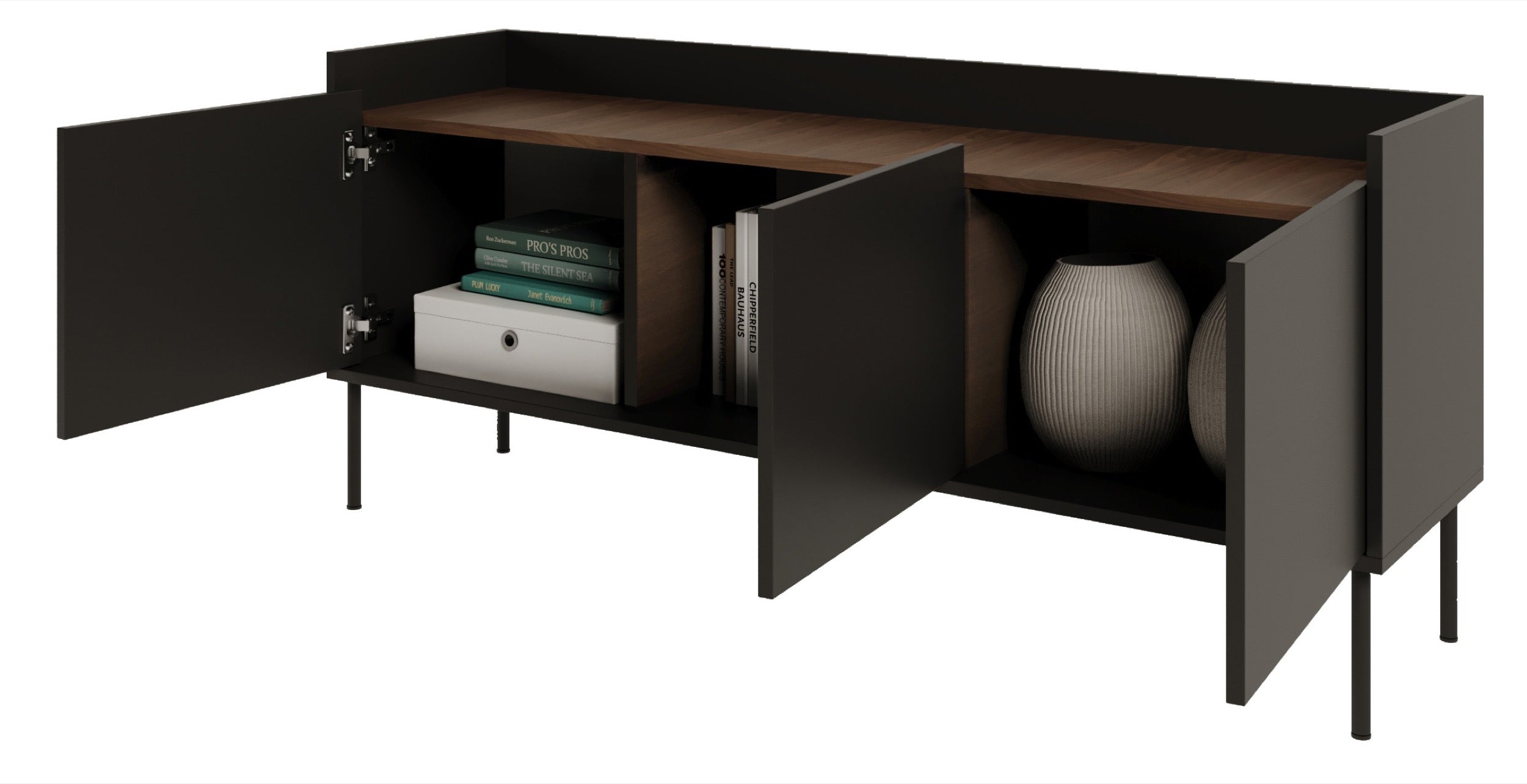 selsey-tovi-tv-schrank-140-cm-dreit-rig-schwarz-wisconsin-nussbaum image 3