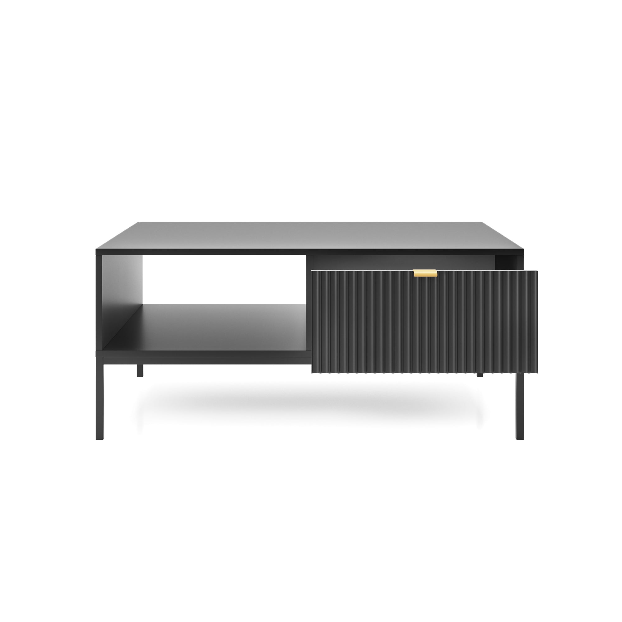 selsey-vellore-couchtisch-104x68-cm-schwarz-mit-rillen-front-und-goldgriff image 5