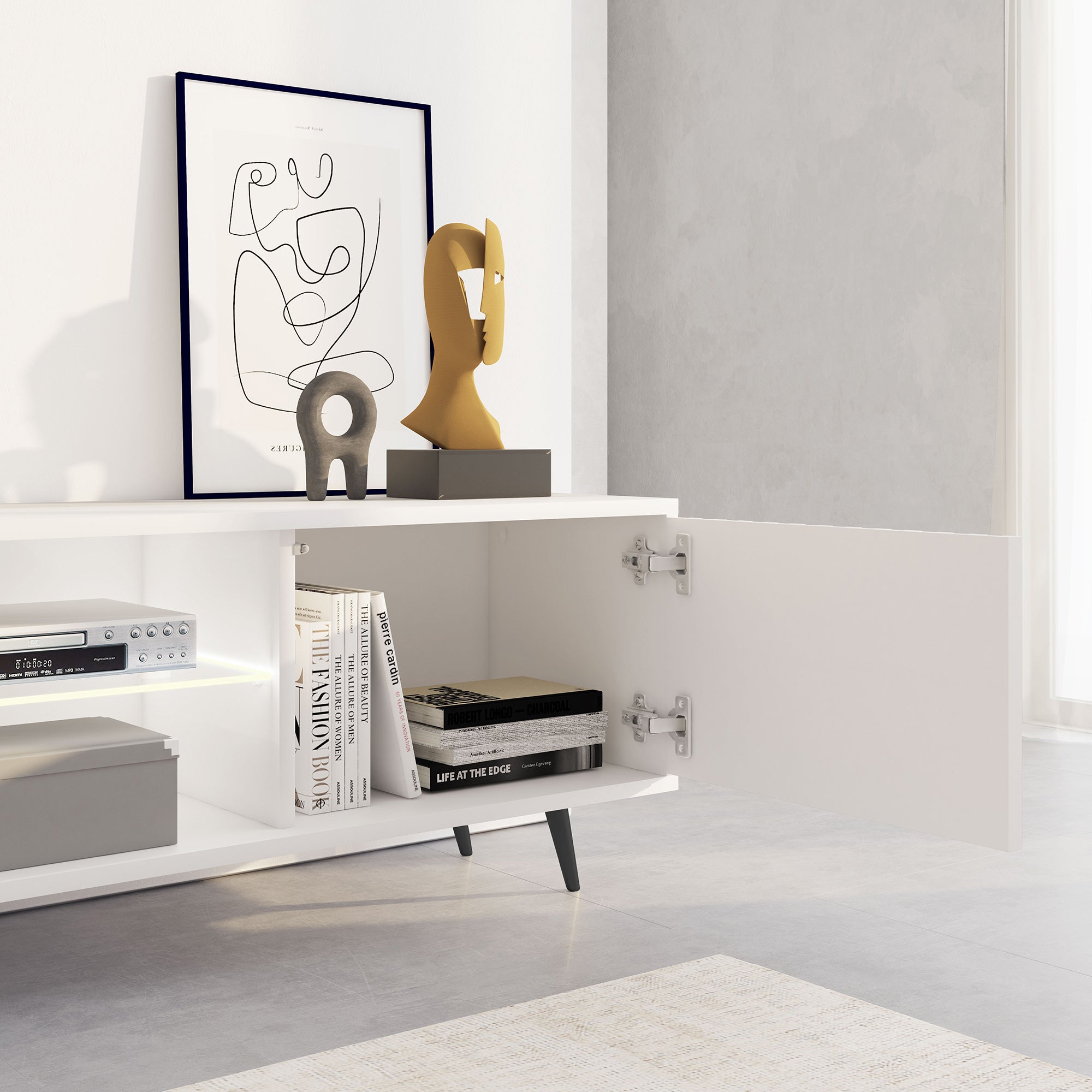 selsey-bello-tv-schrank-175-cm-wei-mit-lamellenfronten-und-led-schwarze-beine image 8