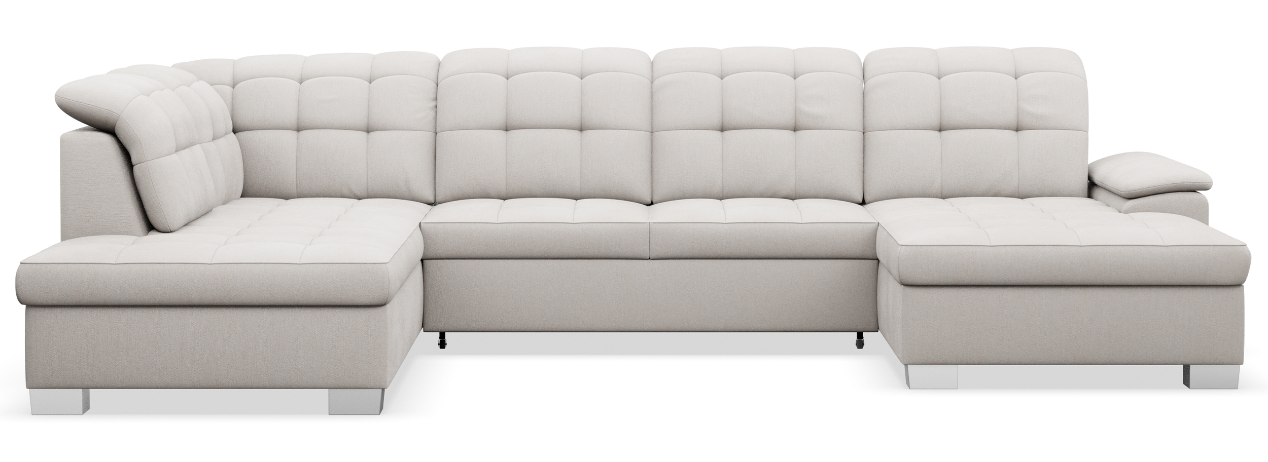 selsey-jamaal-ecksofa-u-f-rmig-rechts-mit-schlaffunktion-und-stauraum-cremefarbe image 1