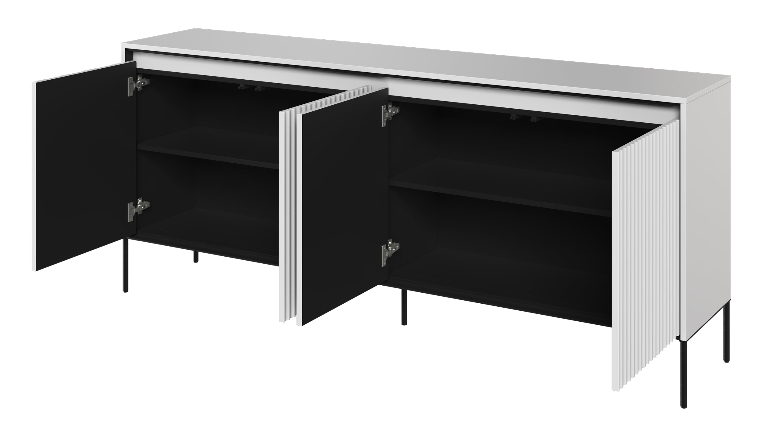 selsey-trend-niedrige-kommode-193-cm-4-t-rig-mit-led-wei image 3