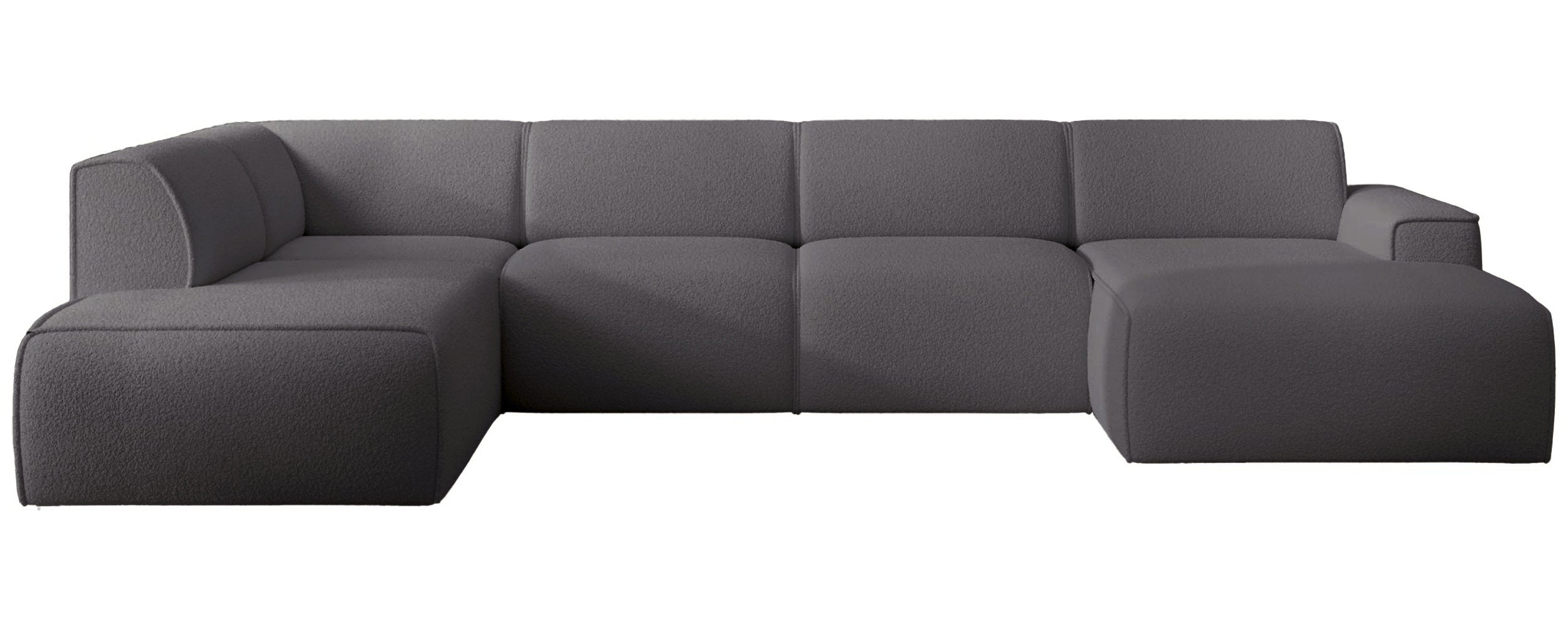 selsey-bouvi-ecksofa-u-f-rmig-linksseitig-dunkelgrau-boucl-stoff image 1