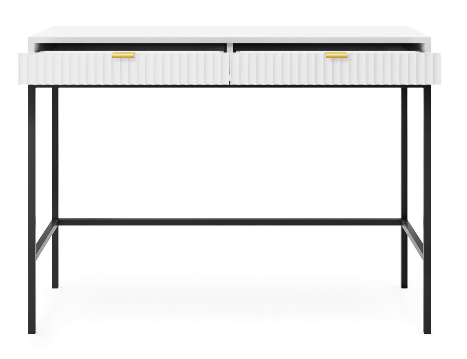 selsey-vellore-schminktisch-104-cm-wei-mit-gerillten-fronten-und-goldenen-griffe image 4