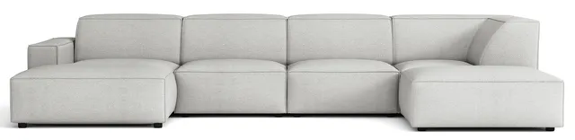 selsey-sellmo-gro-es-u-f-rmiges-modulares-ecksofa-mit-pouf-rechtsseitig-hellgrau image 1