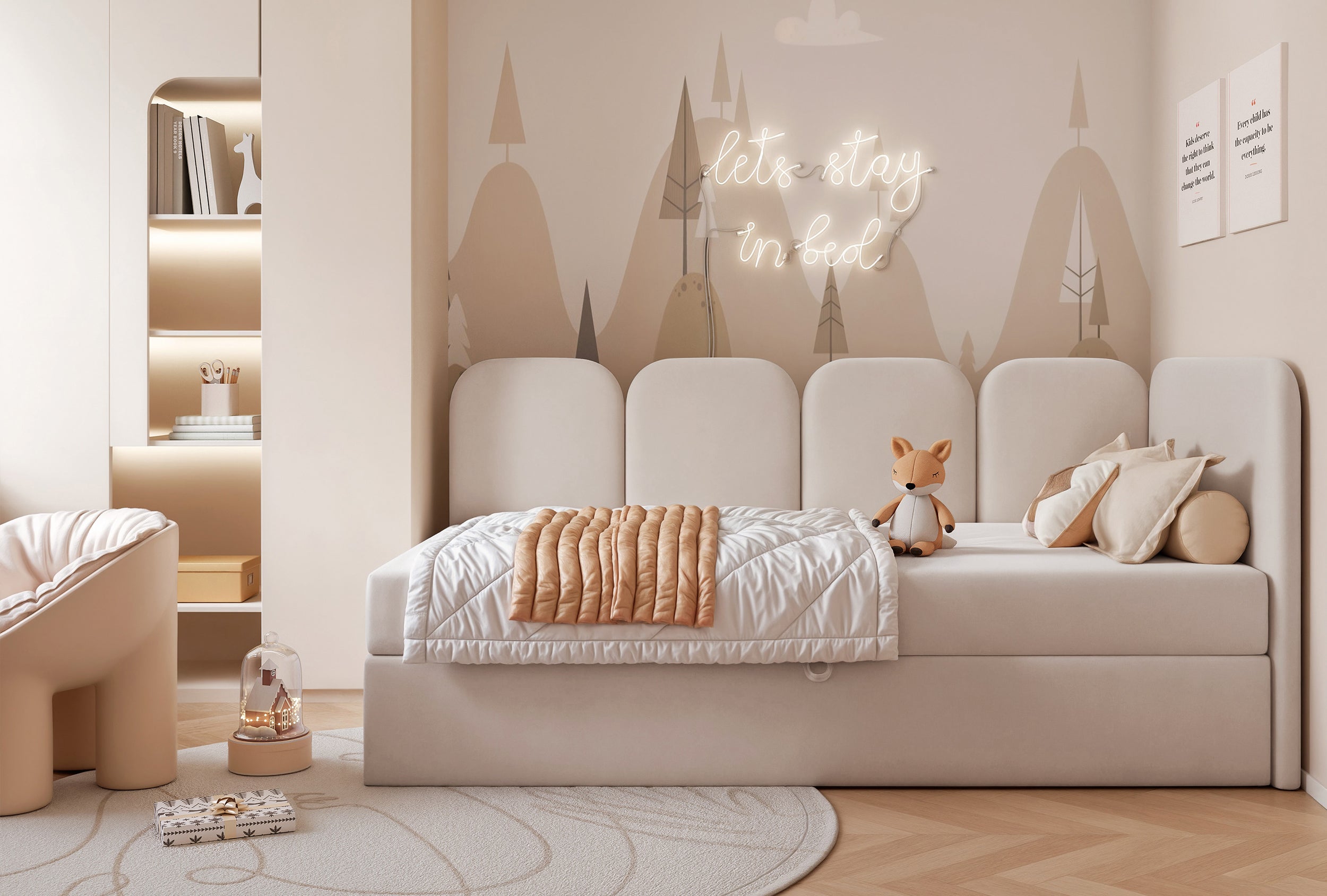 selsey-nubini-jugendbett-90x200-cm-rechts-velours-hellbeige image 4