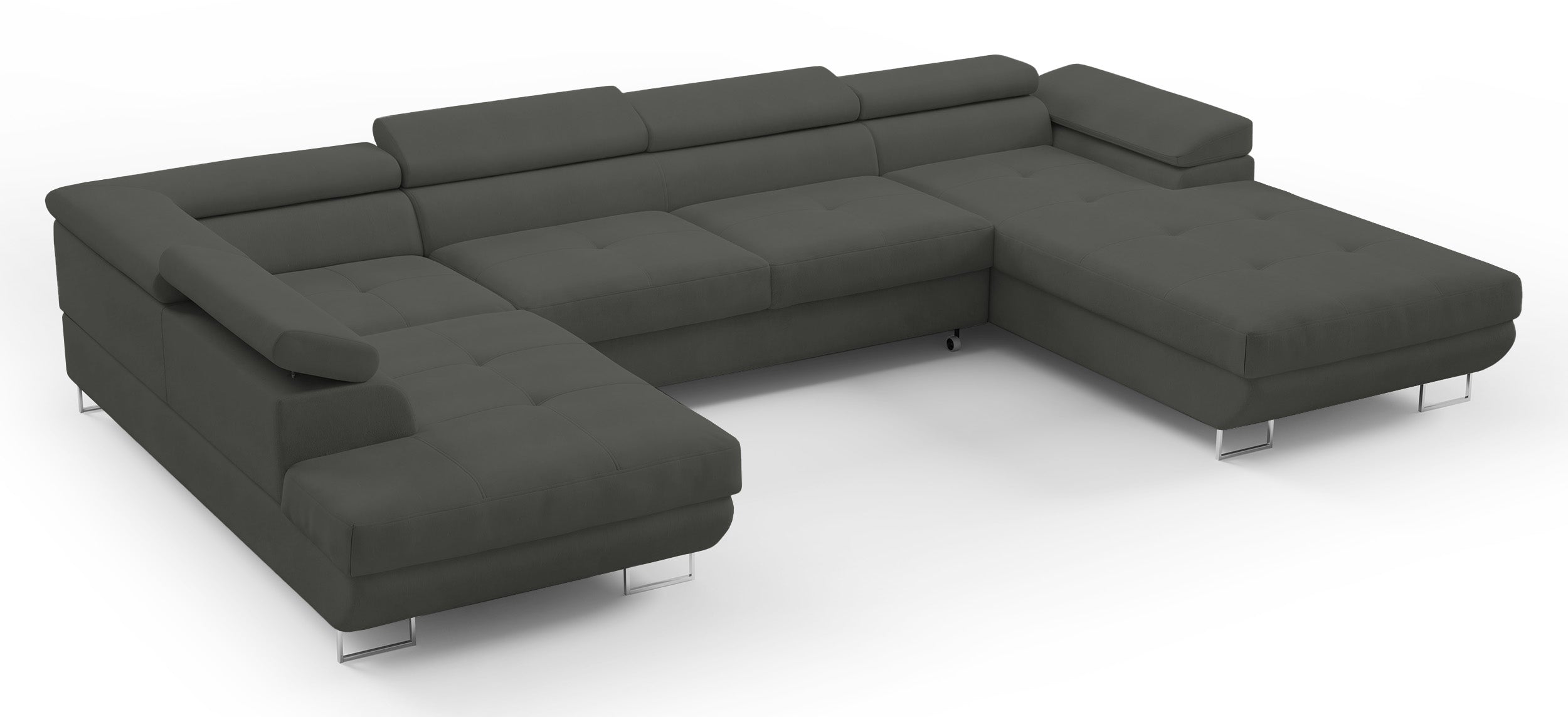selsey-nollia-ecksofa-u-f-rmig-linksseitig-mit-schlaffunktion-dunkelgrau-boucl-m image 5