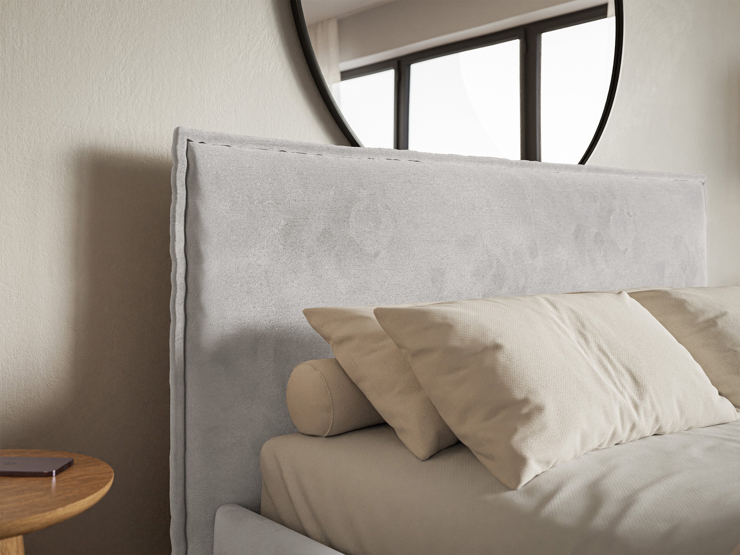 selsey-softie-slim-gepolstertes-bett-160x200-cm-hellgrau-samt-wasserabweisend-mi image 4