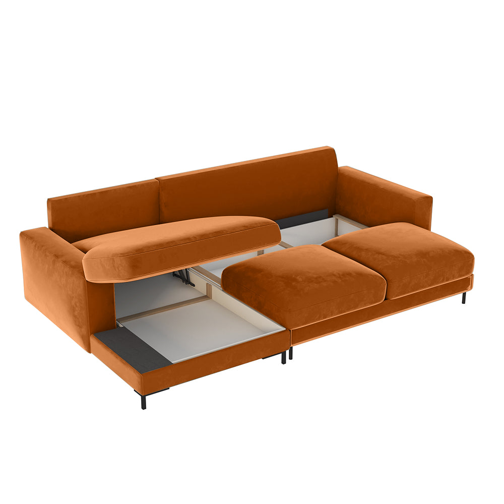 selsey-mokpeo-ecksofa-mit-schlaffunktion-l-links-kupferfarbener-samt image 3