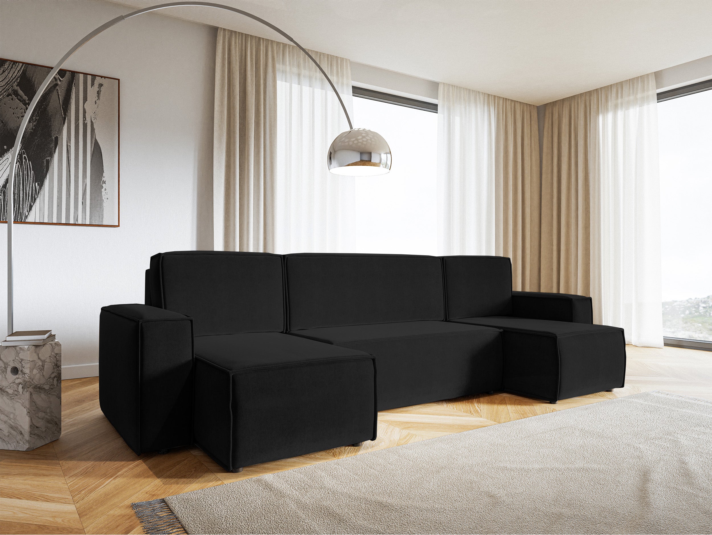 selsey-copertino-u-f-rmige-eckcouch-mit-schlaffunktion-und-stauraum-schwarzer-hy image 3
