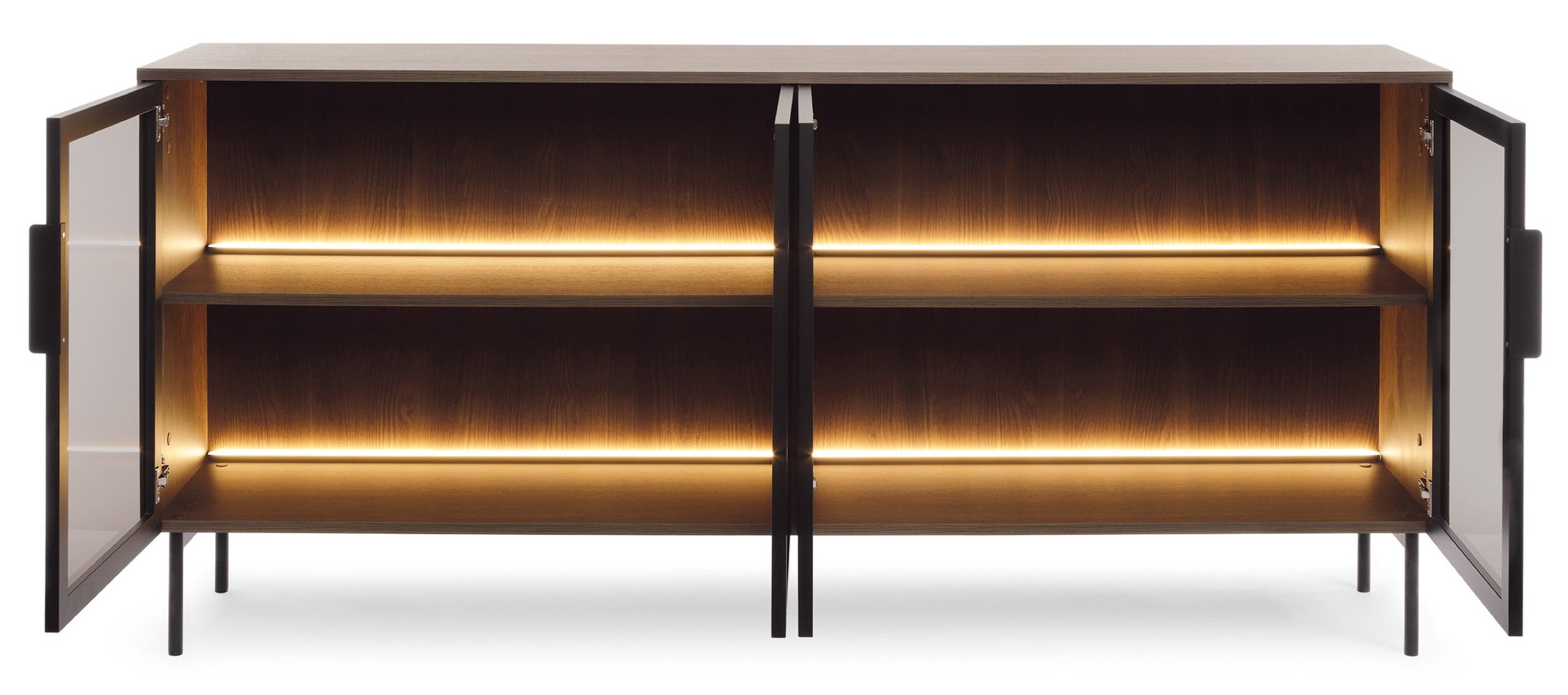 selsey-lumi-4-t-rige-glaskommode-181-cm-eiche-dunin-mit-led-beleuchtung image 3