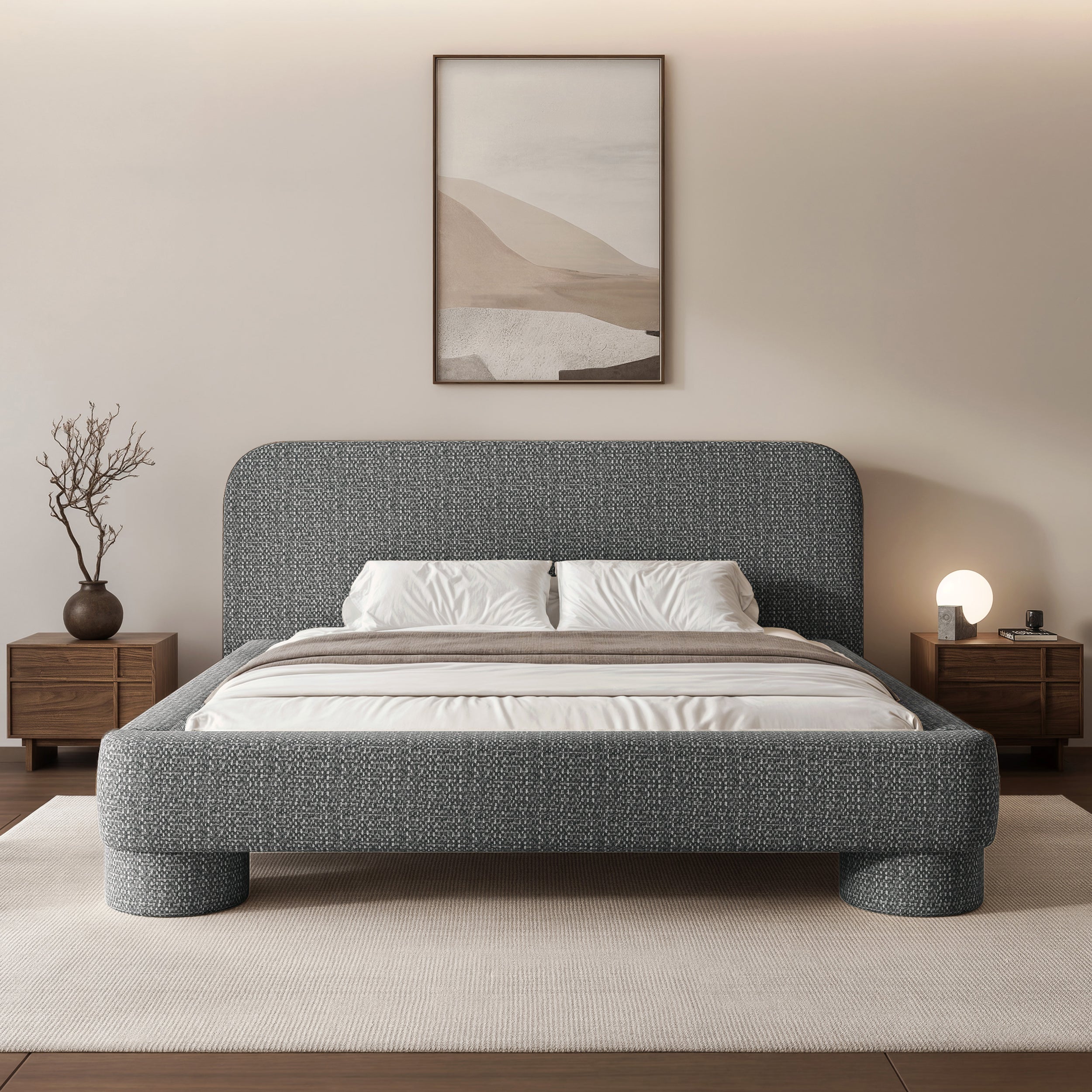 selsey-fredo-gepolstertes-bett-160x200-cm-mit-stauraum-dunkelgrau-chenille image 2
