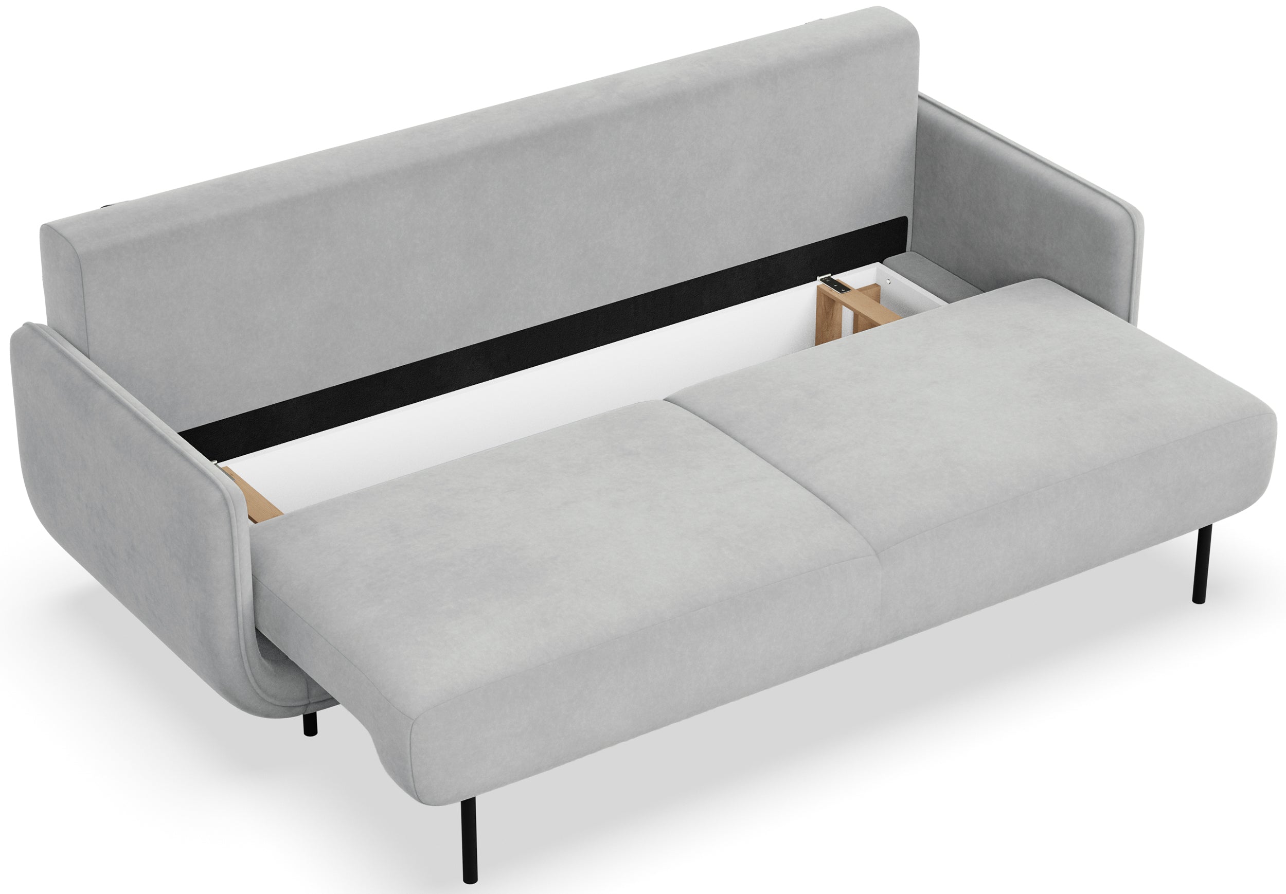 selsey-ovals-dreisitziges-schlafsofa-hellgrau-samt image 4