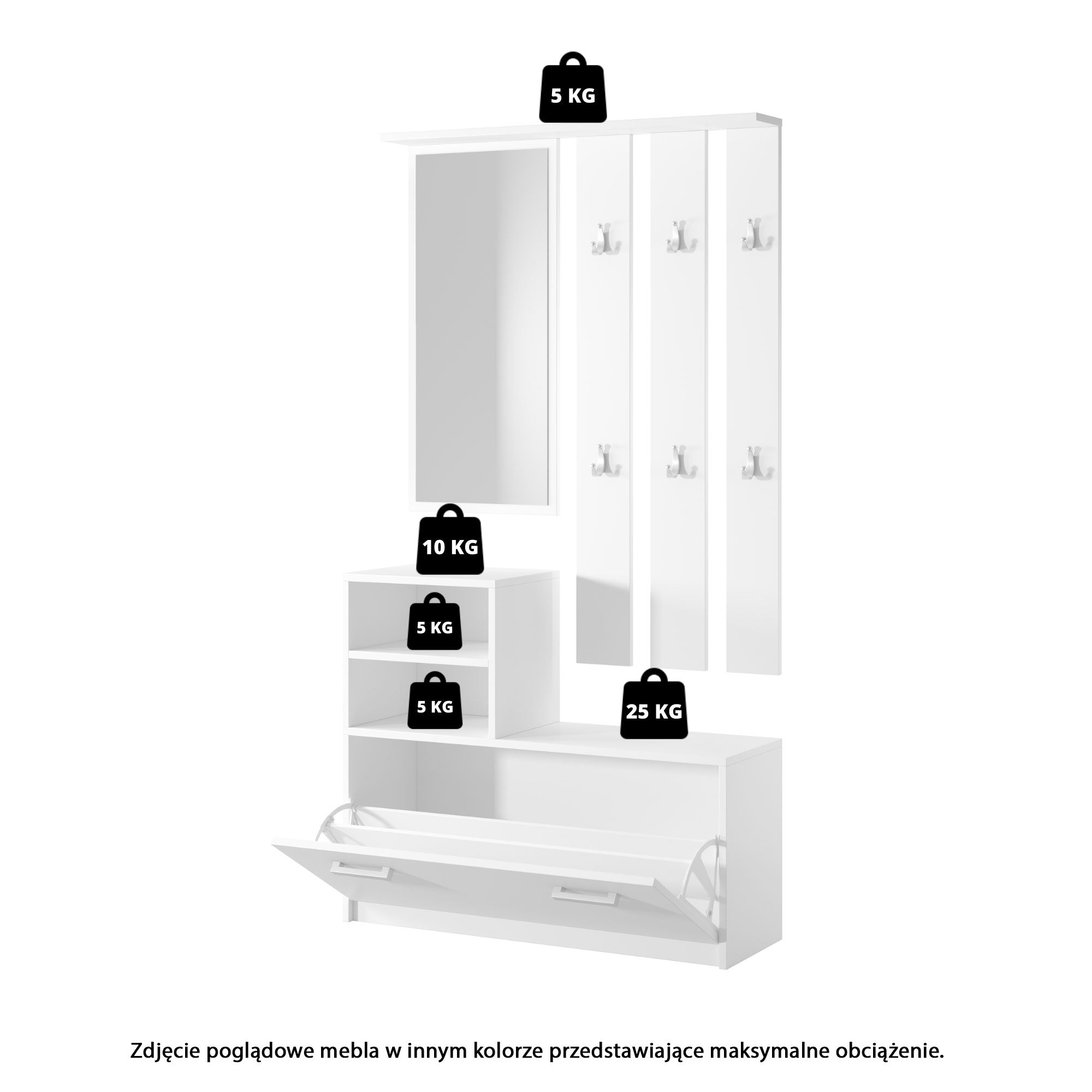 selsey-yesfir-garderobenset-flaschengr-n-mit-spiegel-schuhschrank image 8