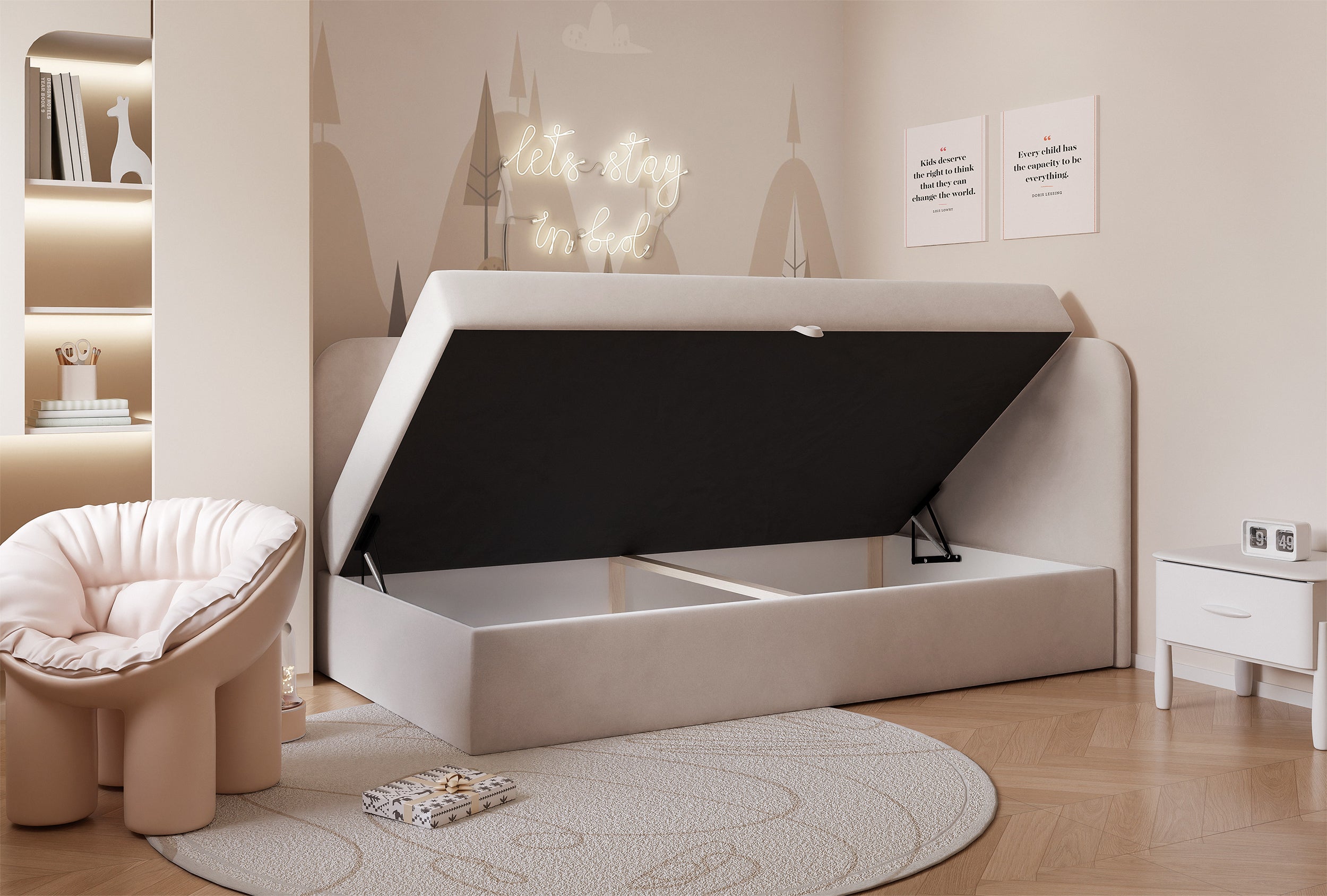 selsey-nubini-jugendbett-90x200-cm-rechts-velours-hellbeige image 3