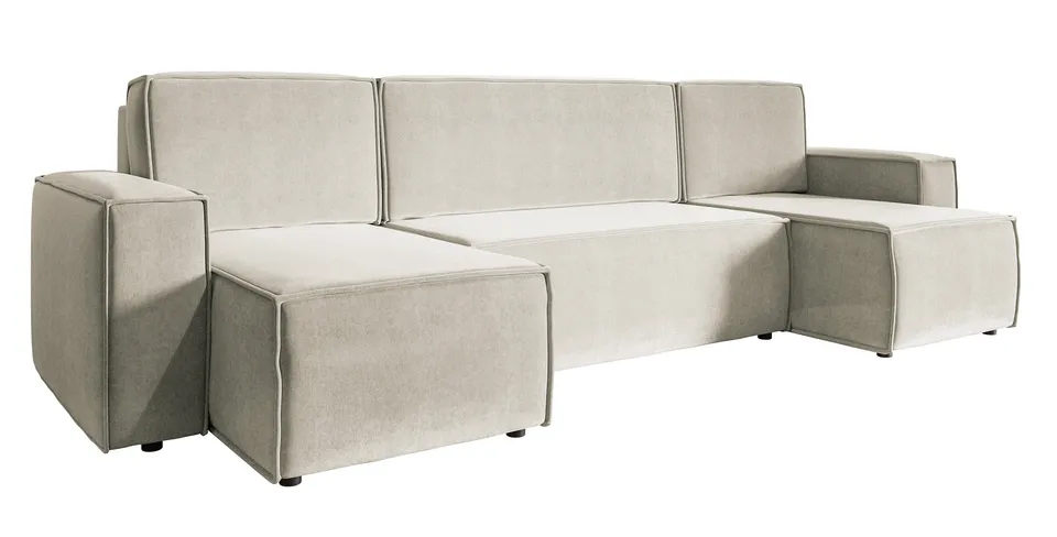 selsey-copertino-u-ecksofa-mit-schlaffunktion-und-stauraum-hellbeige-samtvelours image 1