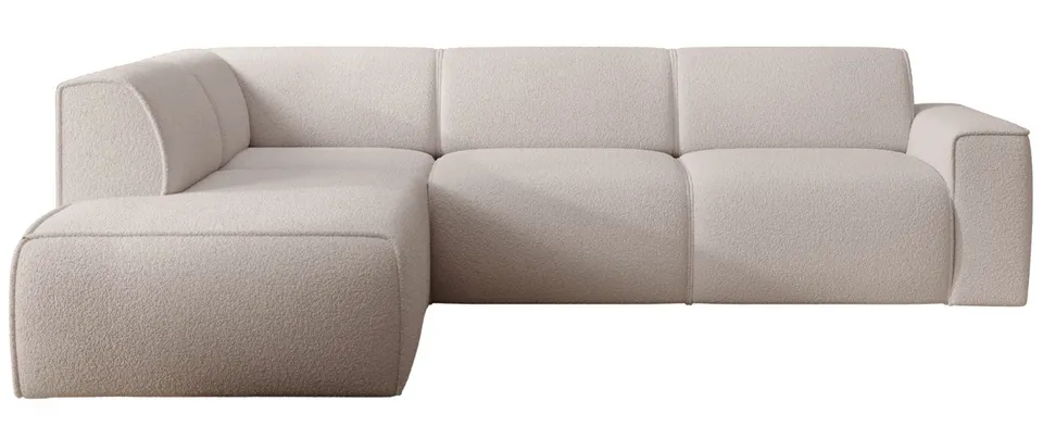 selsey-bouvi-ecksofa-l-f-rmig-linke-armlehne-hellbeiger-boucl-stoff image 1