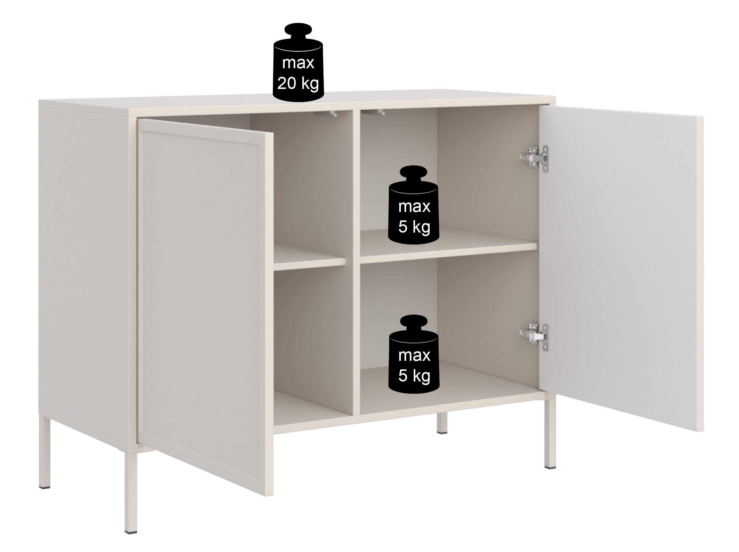 selsey-velveto-100-cm-zweit-rige-kommode-kaschmir-mit-push-to-open image 8