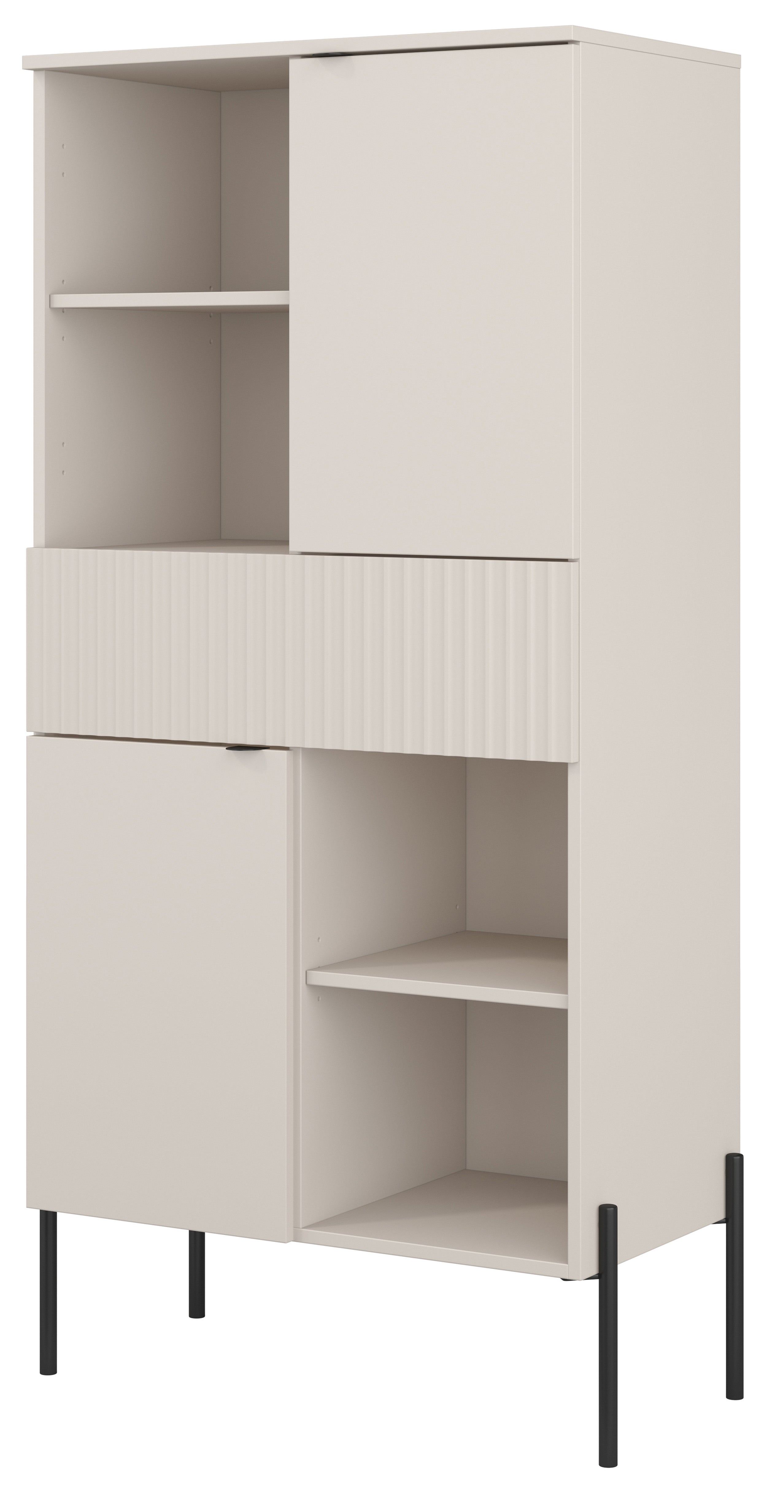 selsey-ore-zweit-riges-regal-70-cm-kaschmir-mit-schublade-und-geriffelter-front image 8