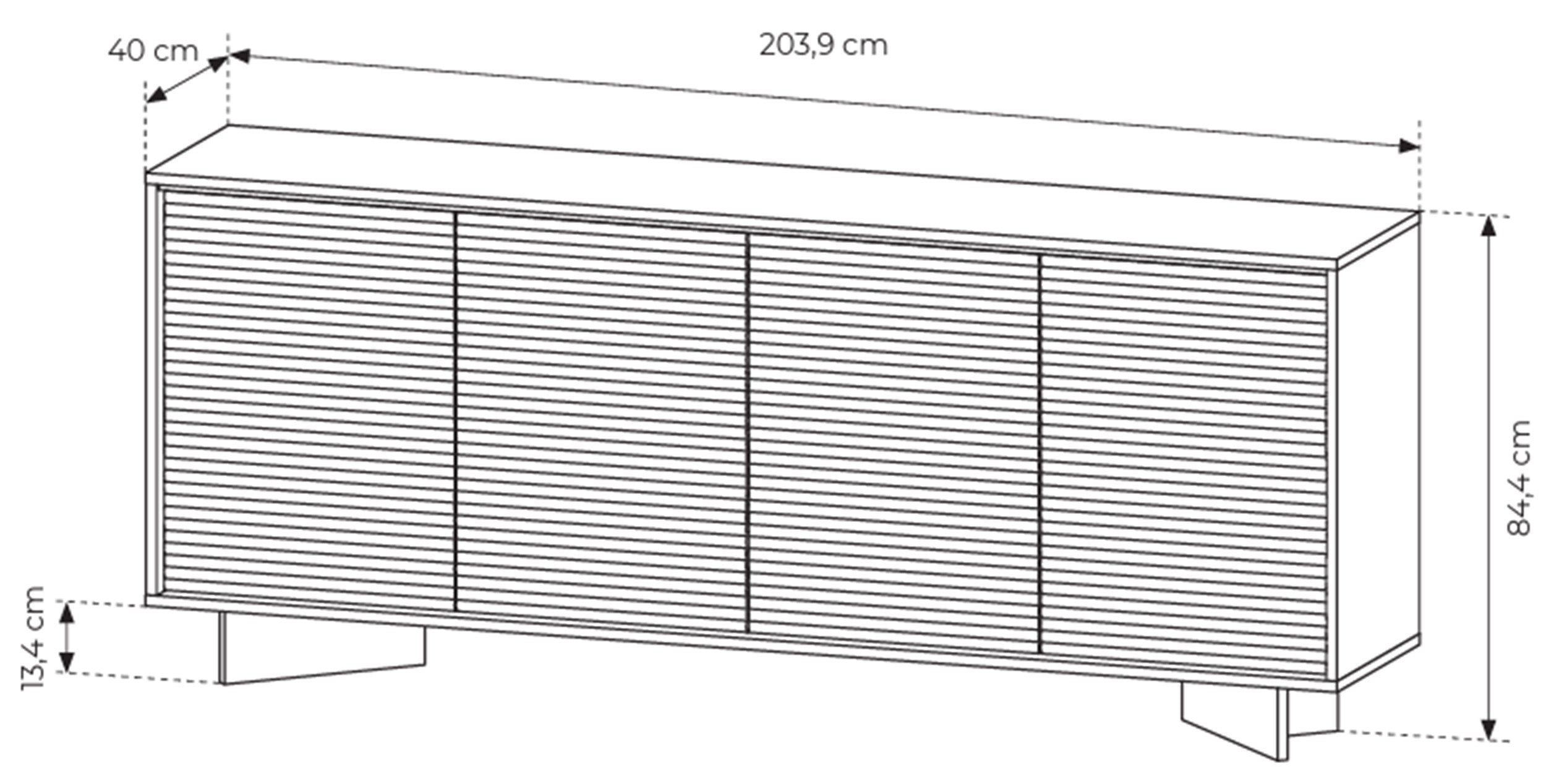 selsey-semi-4-t-rige-kommode-204-cm-mit-led-bolivar-natur-cappuccino image 7