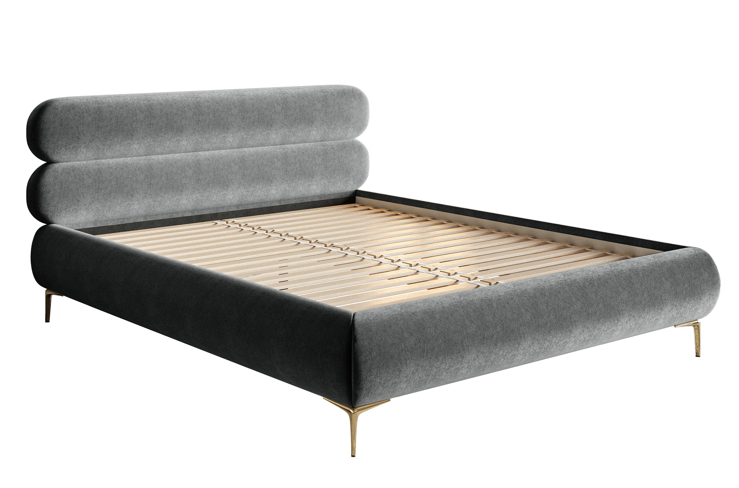 selsey-roule-gepolstertes-bett-160x200-cm-grauer-velours-goldene-beine image 7