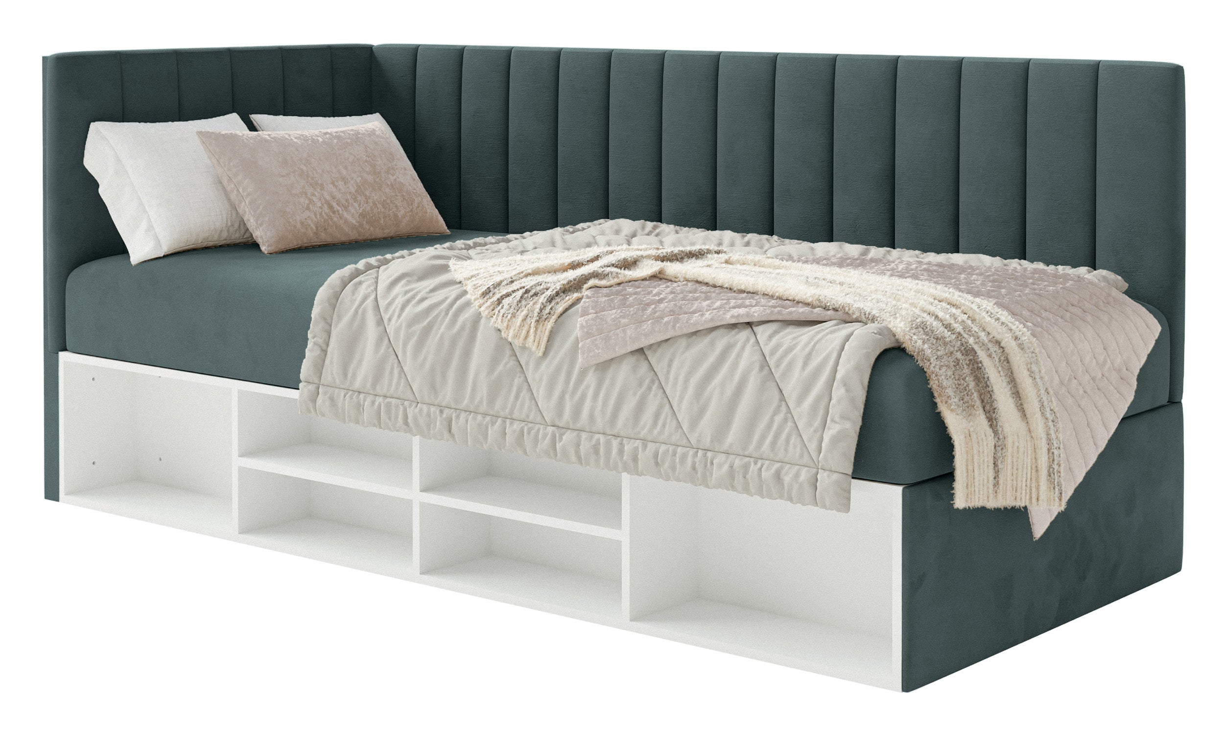 selsey-ventrio-jugendbett-90x200-cm-links-mit-stauraum-blau-grau-velours image 4