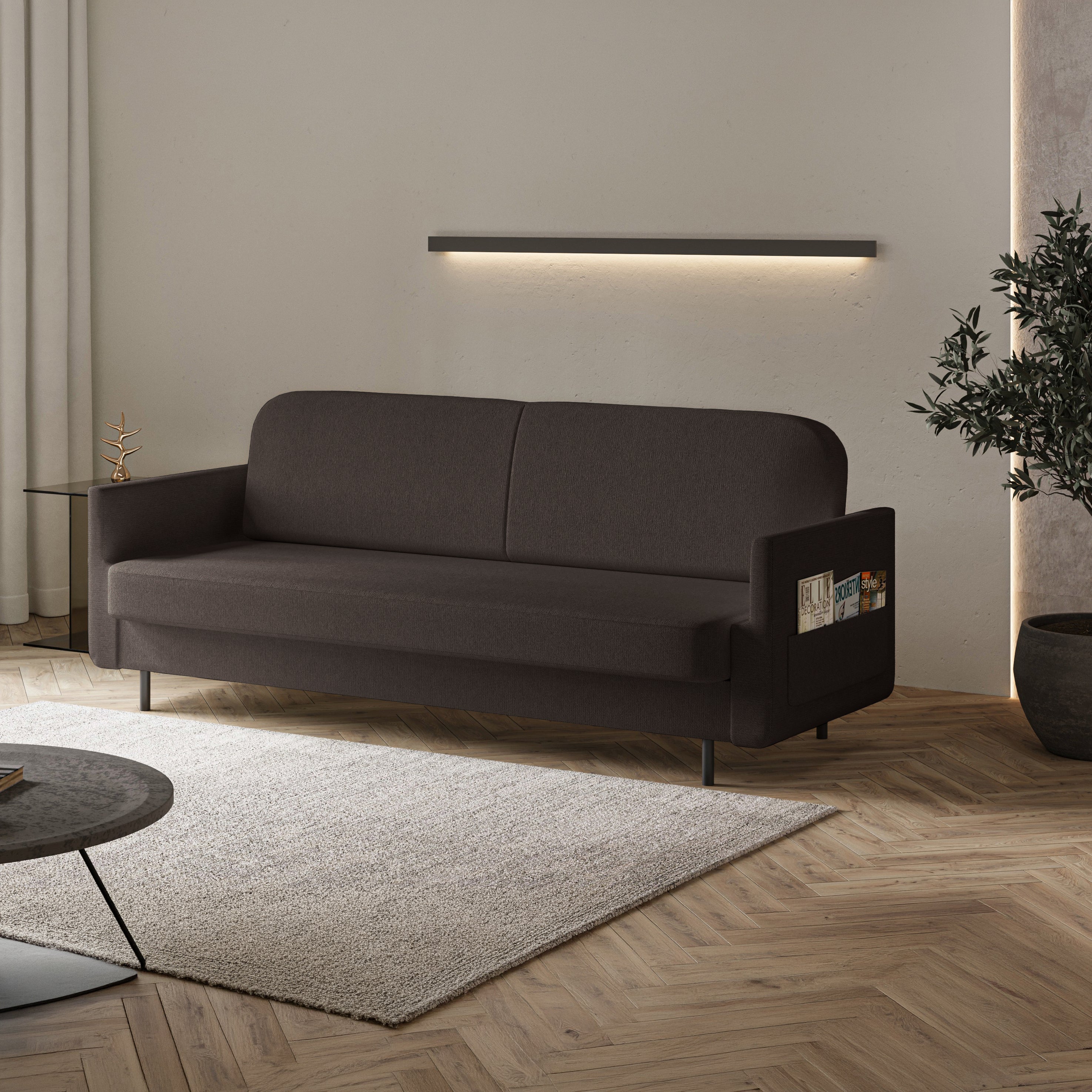 selsey-ovelio-3-sitzer-sofa-ausklappbar-mit-stauraum-brauner-hydrophober-chenill image 2