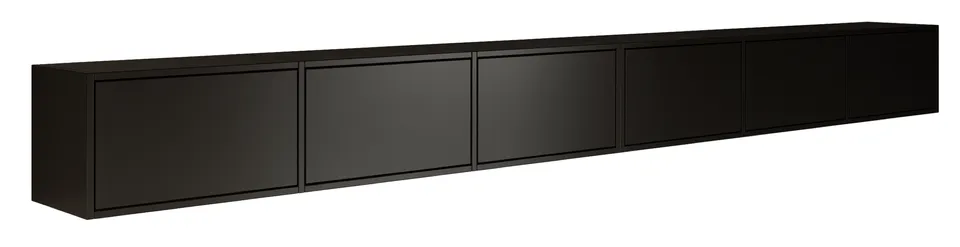 selsey-framme-h-ngender-tv-schrank-300-cm-mit-6-klappen-schwarz image 1