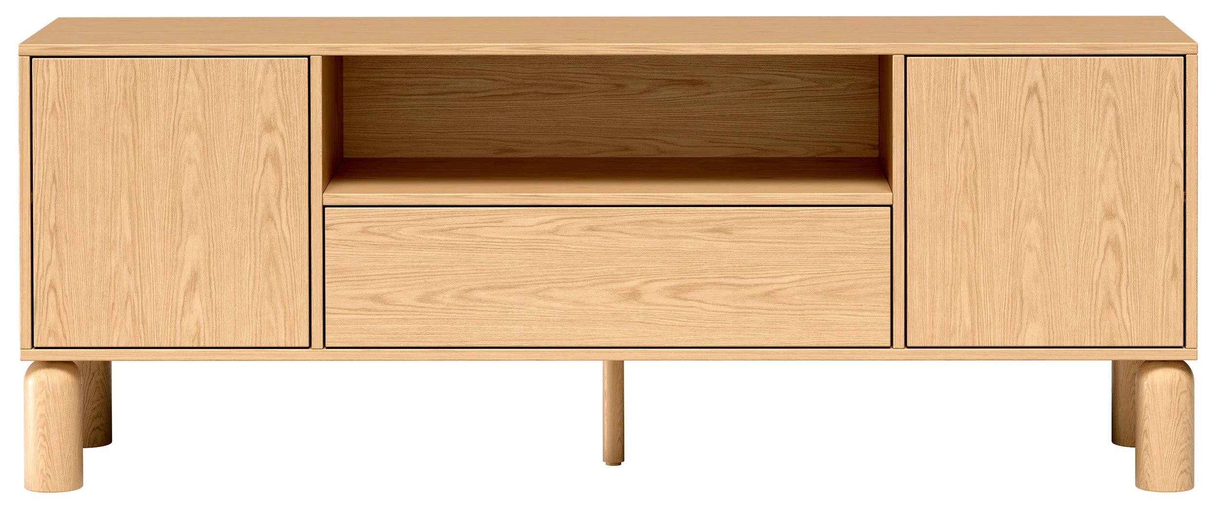 selsey-sanden-zweit-rige-tv-kommode-160-cm-mit-schublade-und-nische-eiche-bookma image 8