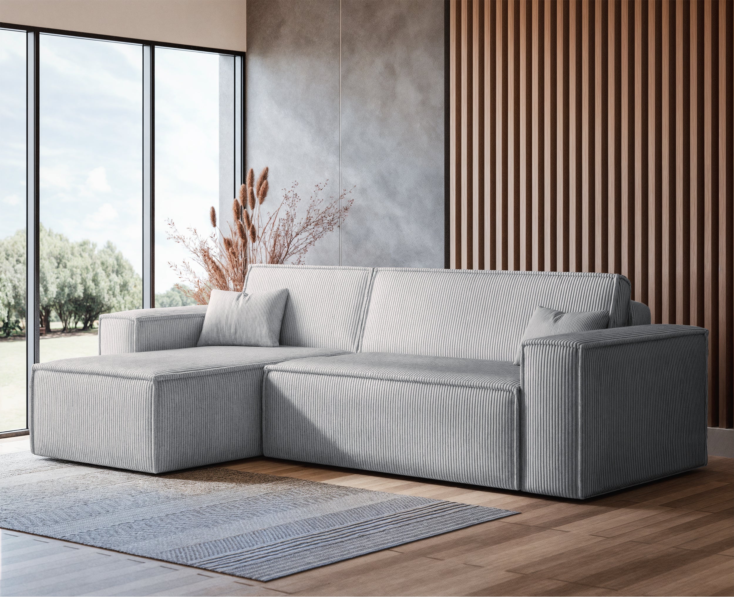 selsey-scarlo-ecksofa-mit-schlaffunktion-l-f-rmig-mit-stauraum-hellgrauer-cordst image 4