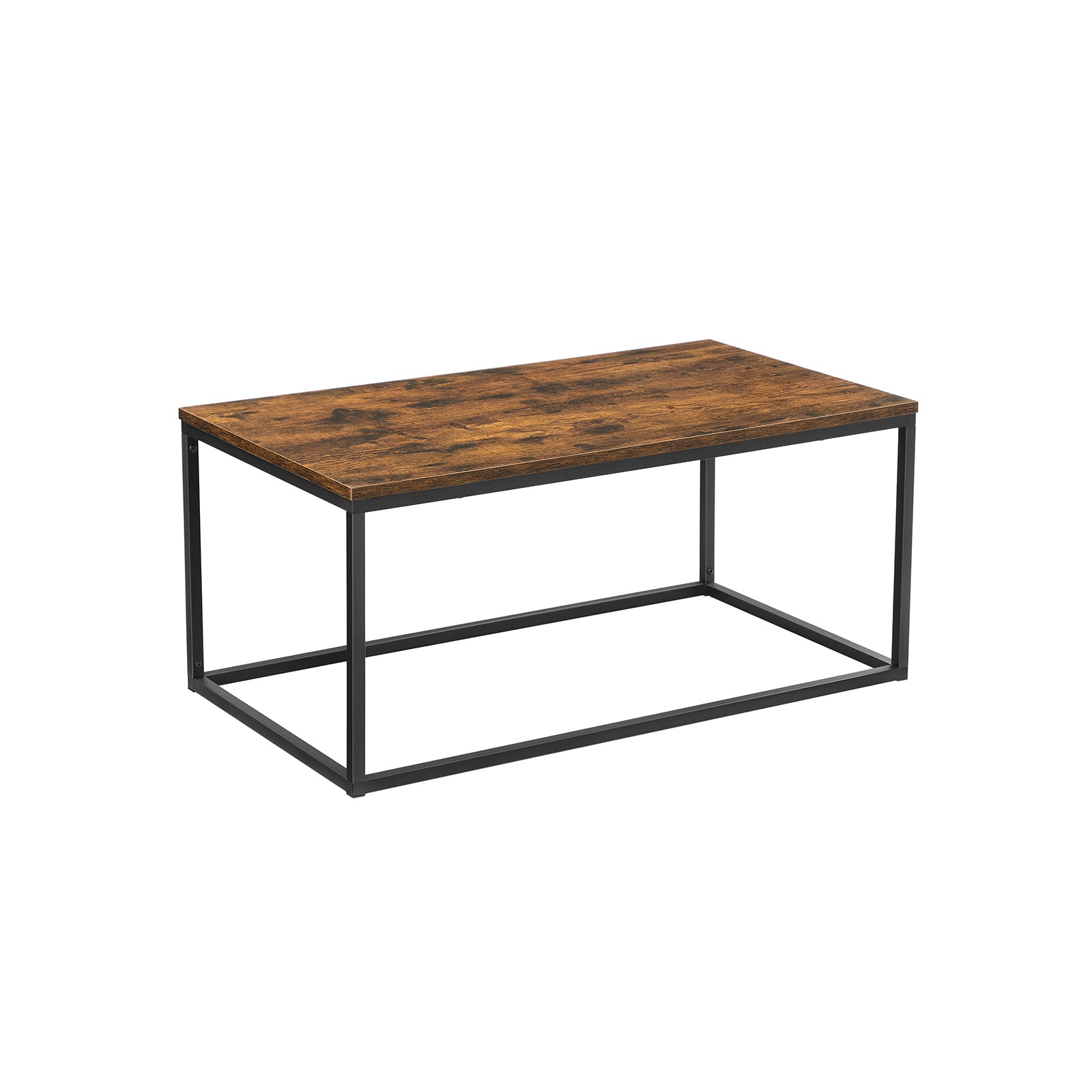 vasagle-couchtisch-mit-metallgestell-vintagebraun-schwarz image 1