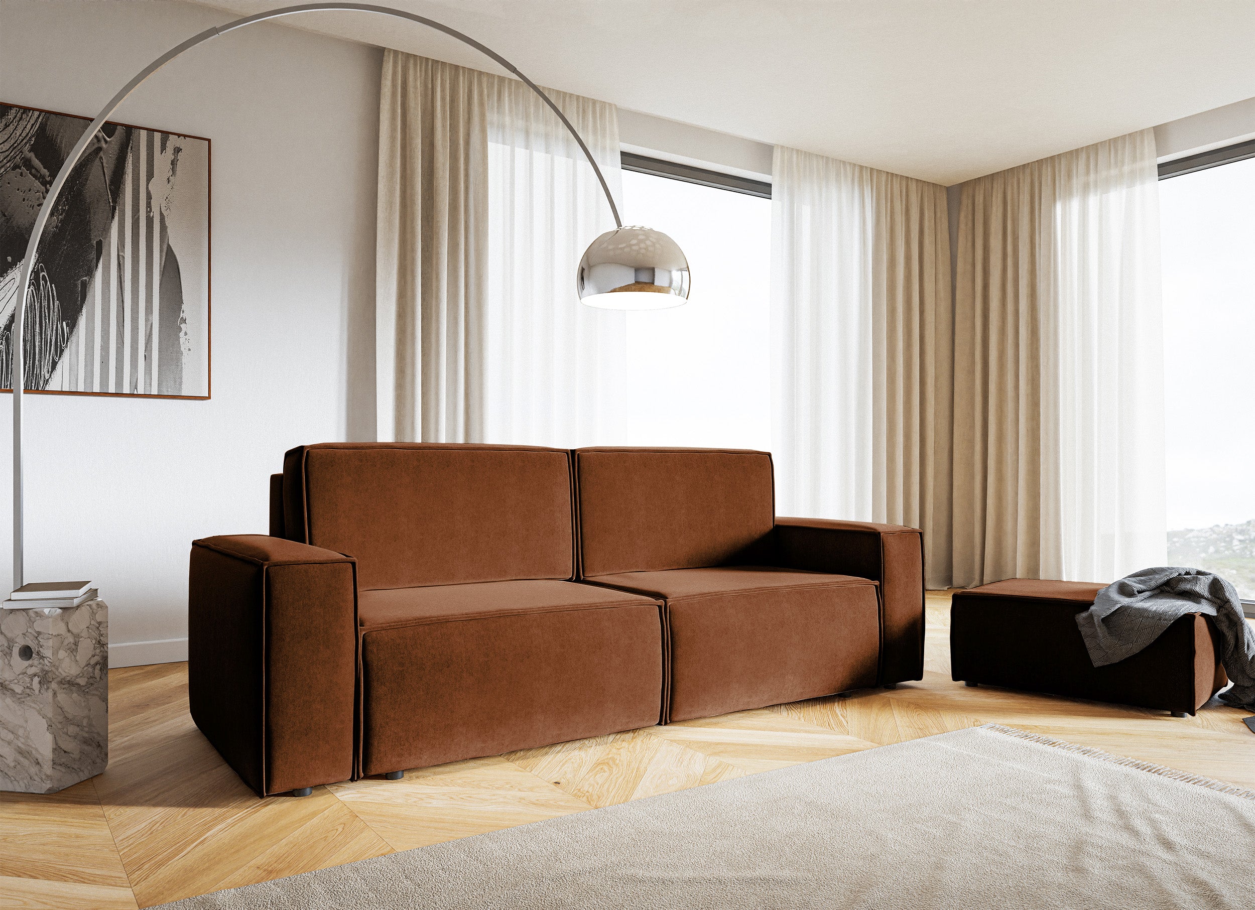 selsey-copertino-sitzhocker-65x90-cm-kupferfarbener-velours image 2