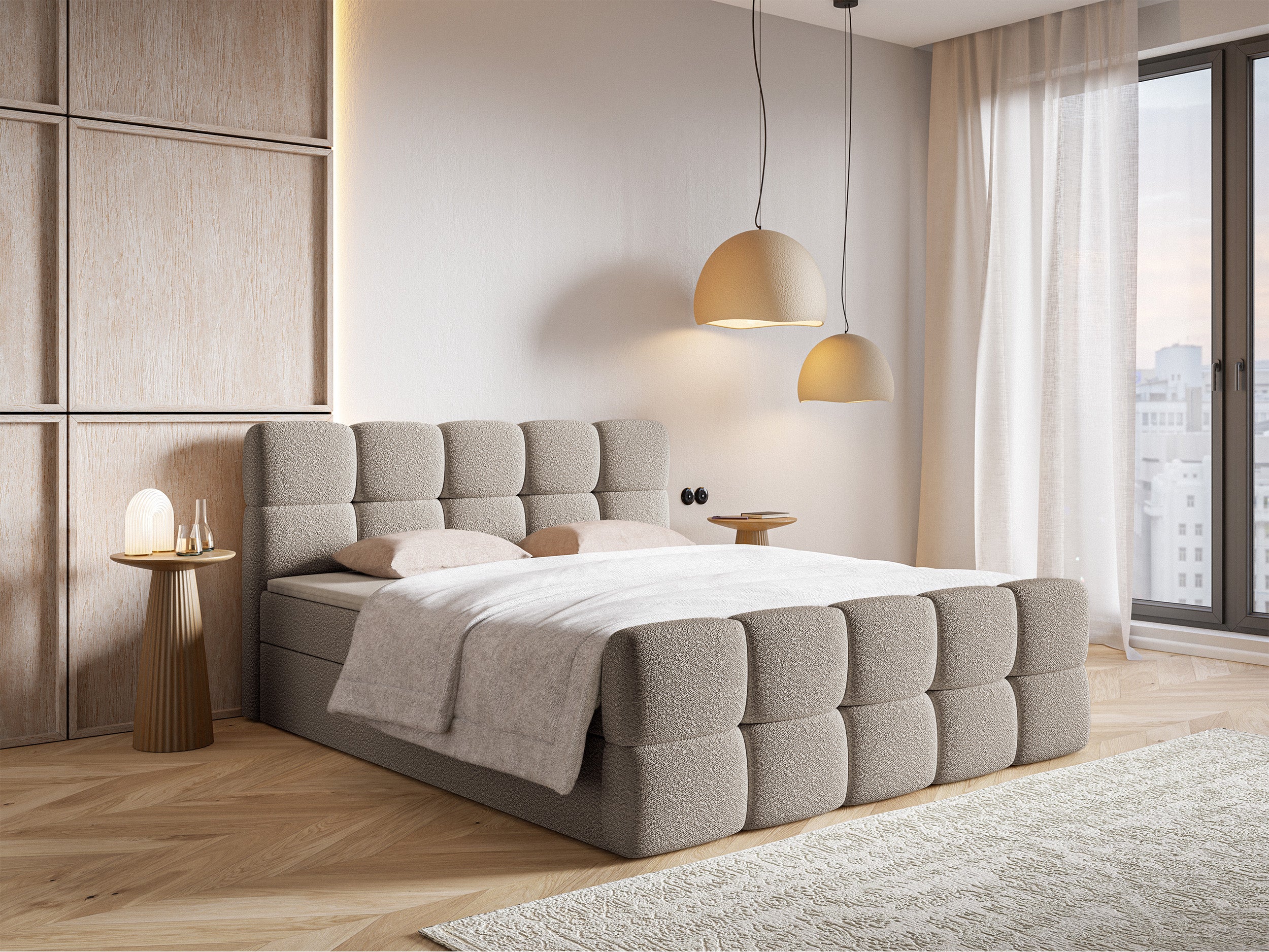 selsey-cloudy-kontinentalbett-140x200-cm-mit-stauraum-und-topper-graubeige-boucl image 3