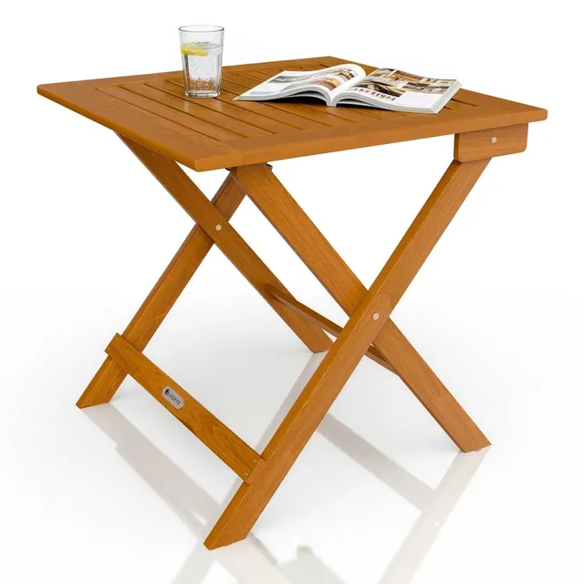juskys-klappbarer-holztisch-zadar-beistelltisch-aus-akazienholz-natur image 1