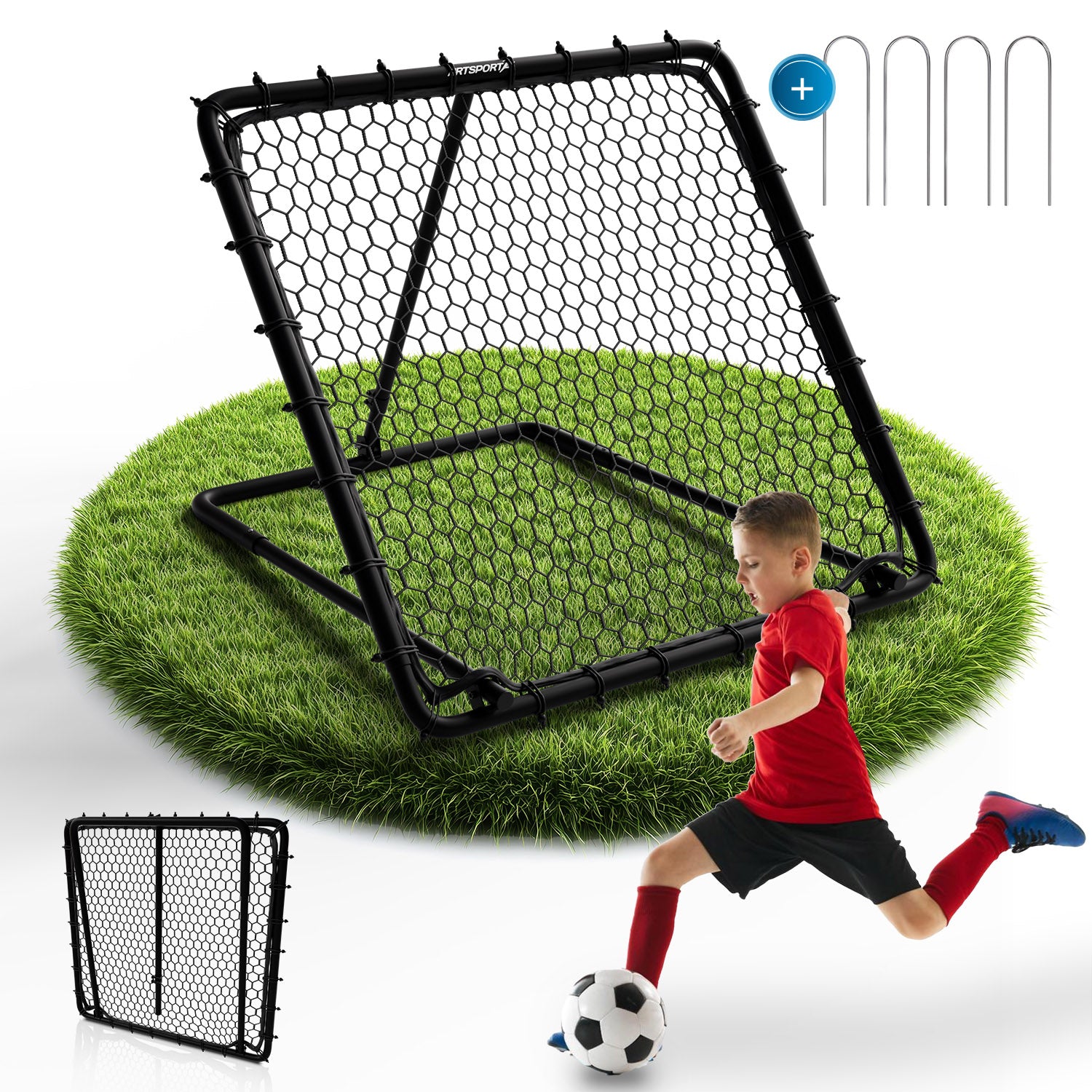 juskys-fu-ball-rebounder-power-pass-100-x-100-cm-verstellbares-trainingsnetz image 8
