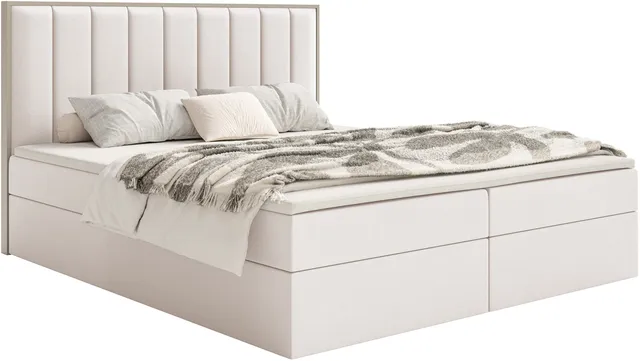 selsey-kontinentales-bett-togents-180x200-cm-mit-stauraum-und-topper-creme-velou image 1