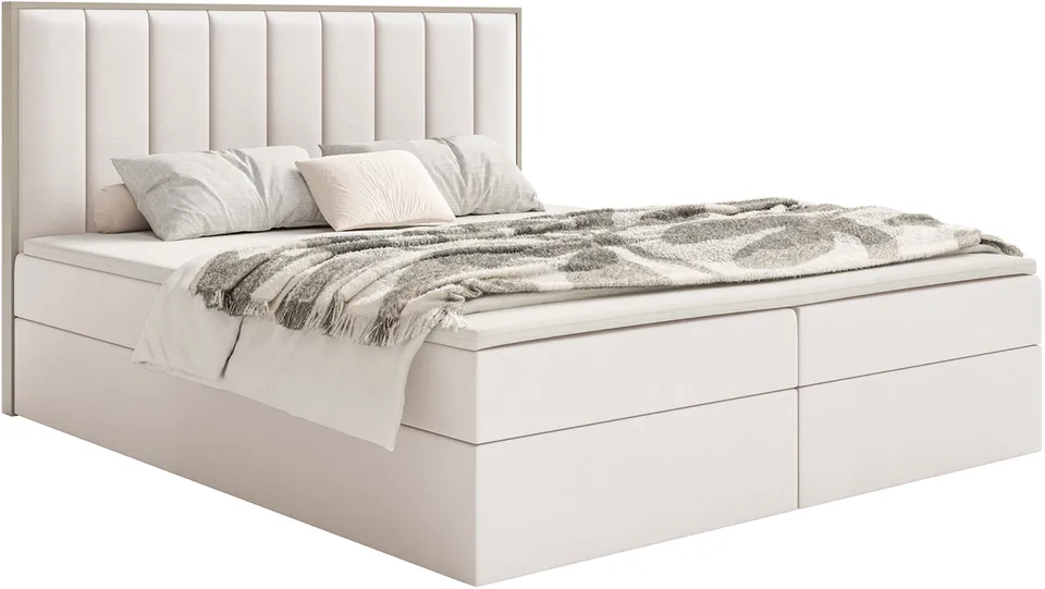 selsey-togents-kontinentalbett-160x200-cm-mit-stauraum-und-topper-creme-velours image 1