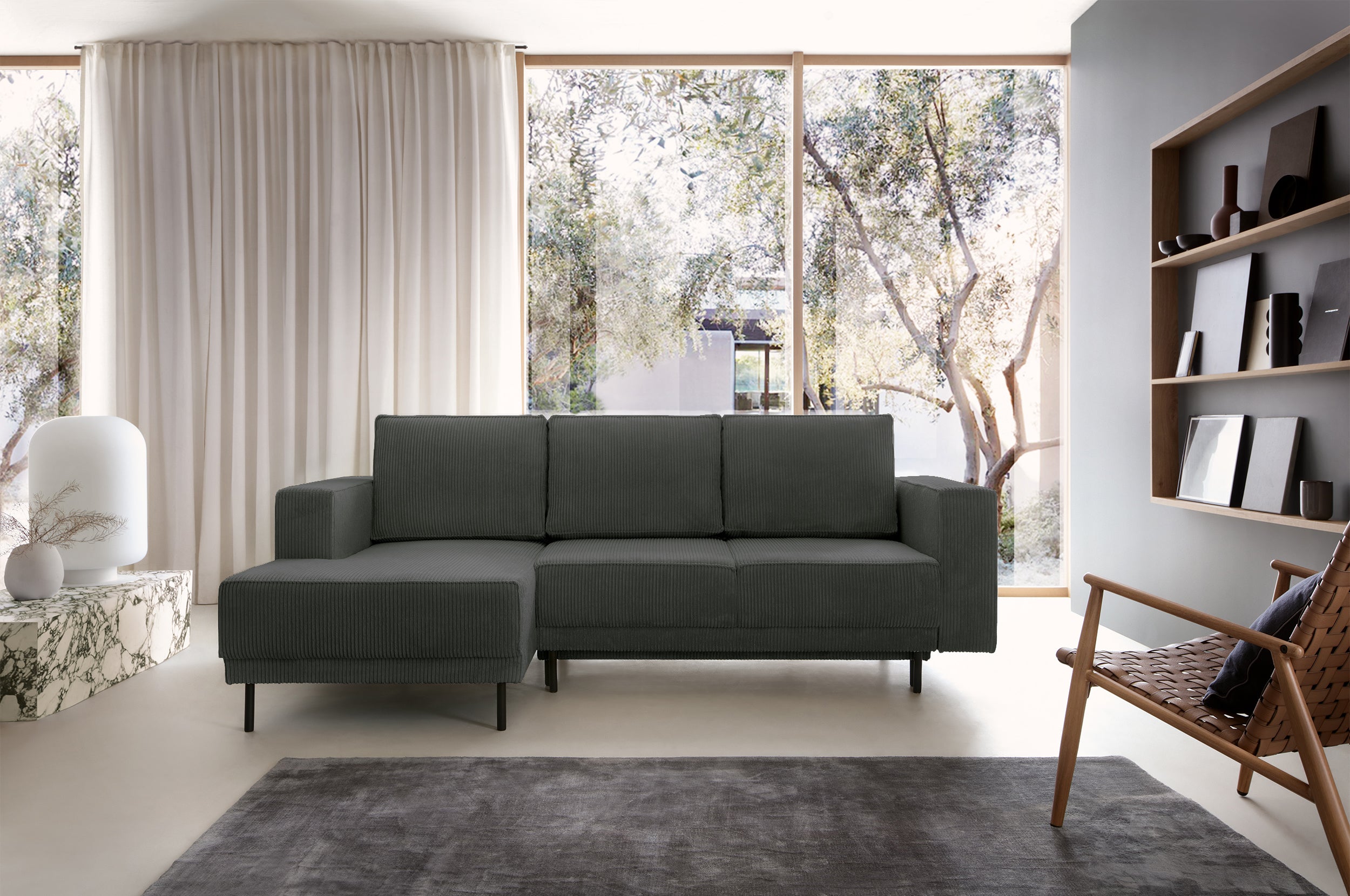 selsey-rodario-mini-ecksofa-l-links-grau-cord-mit-schlaffunktion-und-stauraum image 3