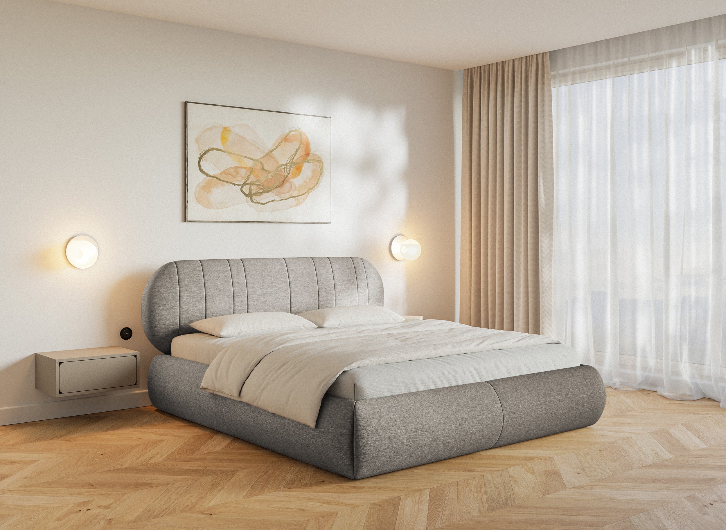 selsey-asmelio-polsterbett-140x200-cm-mit-stauraum-grau-beige-geflecht image 2