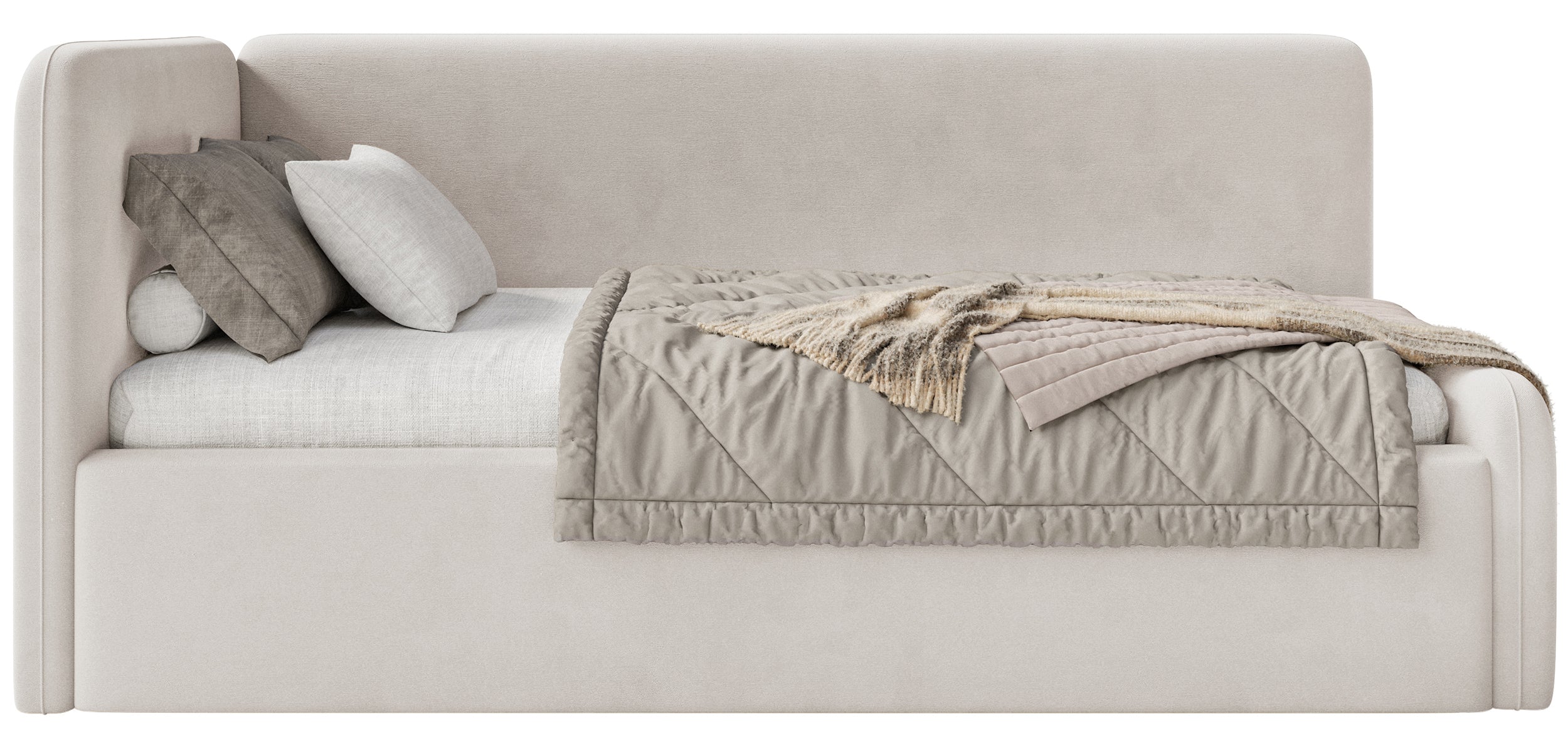 selsey-fanklo-jugendbett-90x200-cm-links-mit-stauraum-hellbeiger-velours image 5