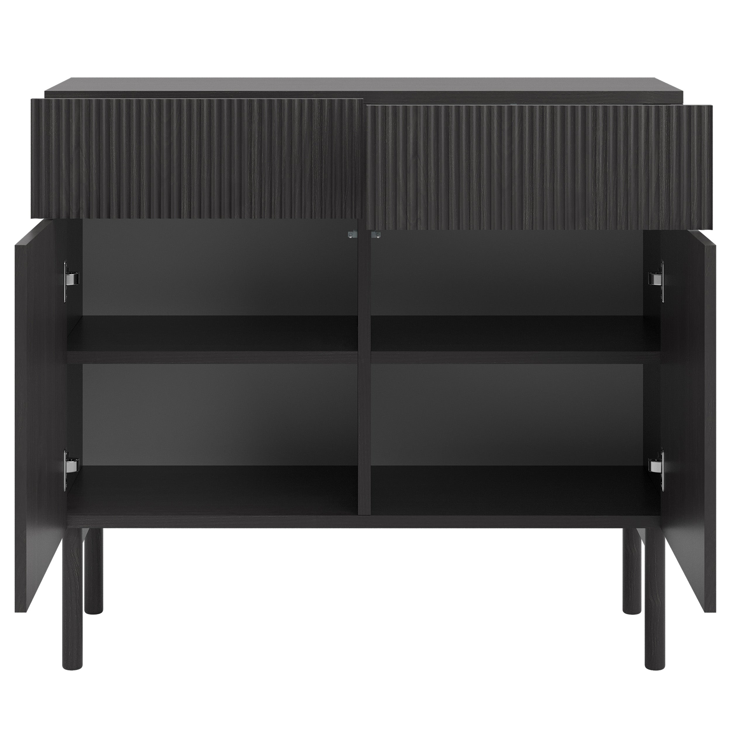 selsey-nolie-kommode-100-cm-mit-2-t-ren-und-2-schubladen-portland-esche-schwarz image 6