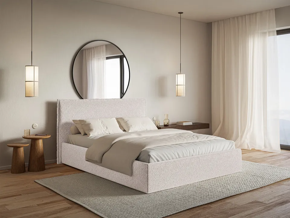 selsey-softie-slim-polsterbett-140x200-cm-mit-stauraum-beige-chenille-metallrahm image 1