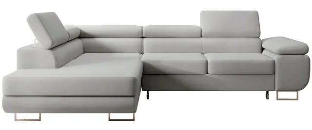 selsey-stevil-ecksofa-mit-schlaffunktion-l-form-links-mit-stauraum-grauer-samt image 1