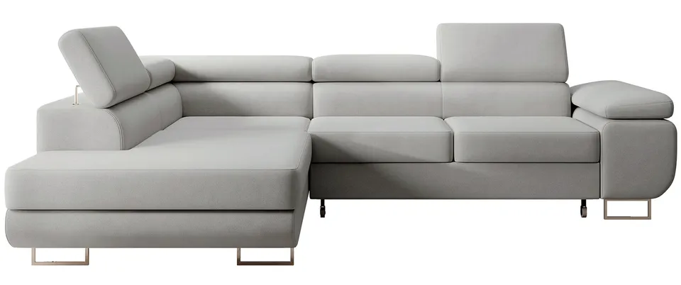 selsey-stevil-ecksofa-mit-schlaffunktion-l-form-links-mit-stauraum-grauer-samt image 1