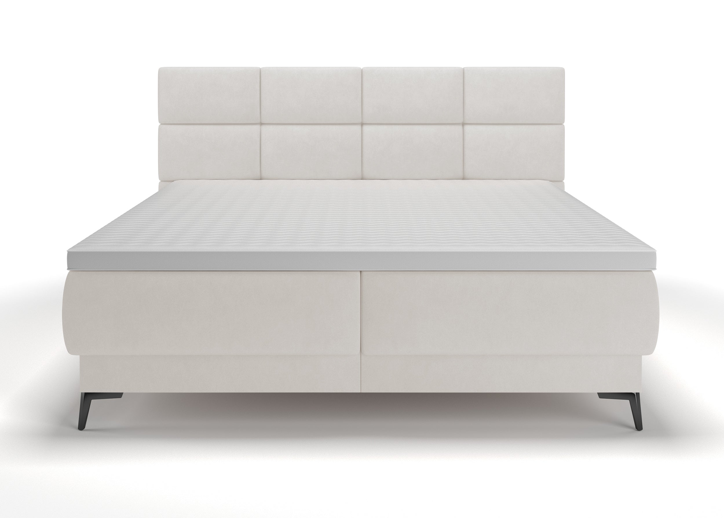 selsey-rektango-kontinentales-bett-140x200-cm-mit-stauraum-und-topper-creme-samt image 4