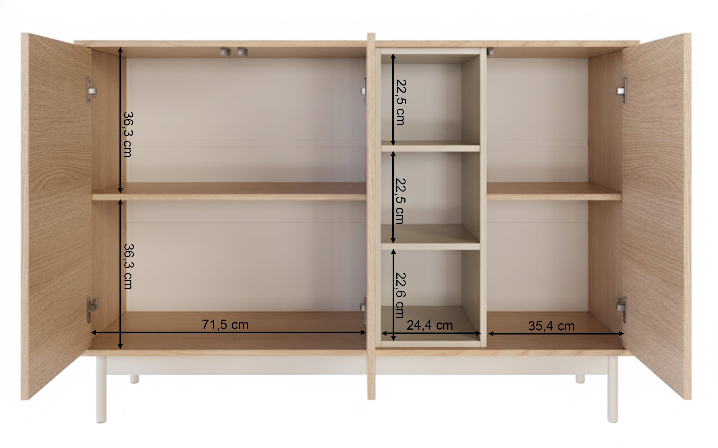 selsey-layen-dreht-r-kommode-138-cm-lindberg-eiche-kaschmir-3-f-cher image 7
