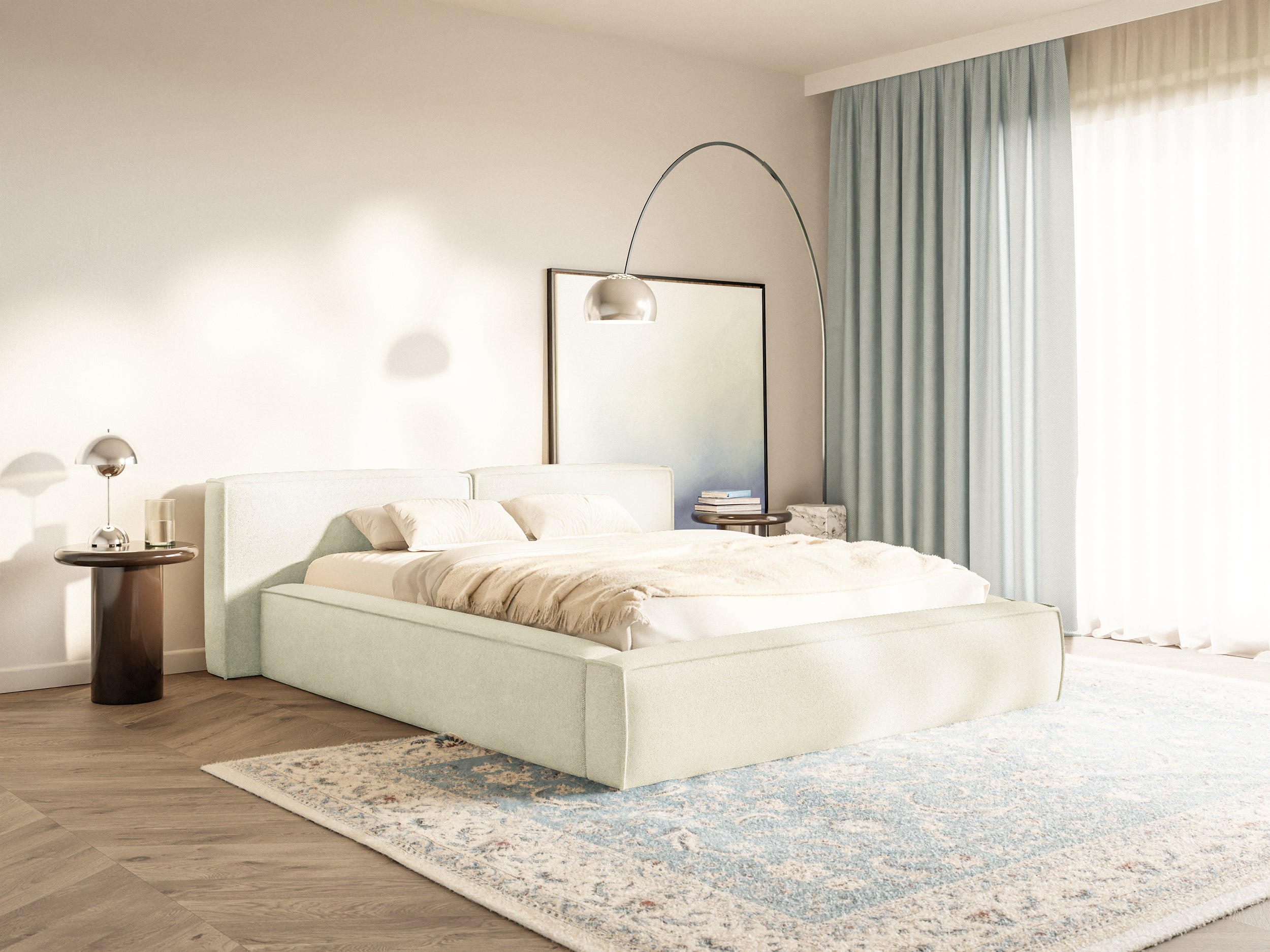selsey-tilves-low-polsterbett-140x200-cm-mit-stauraum-creme-chenille image 2
