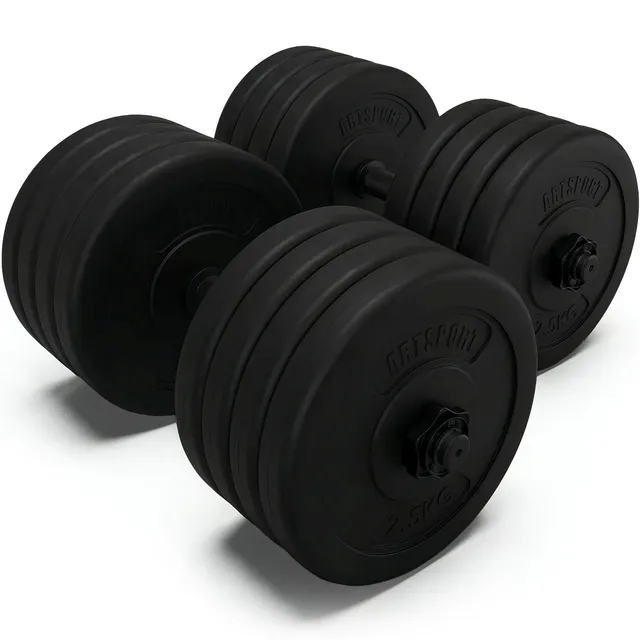 juskys-kurzhantelset-40-kg-mit-2-stangen-schwarz image 1