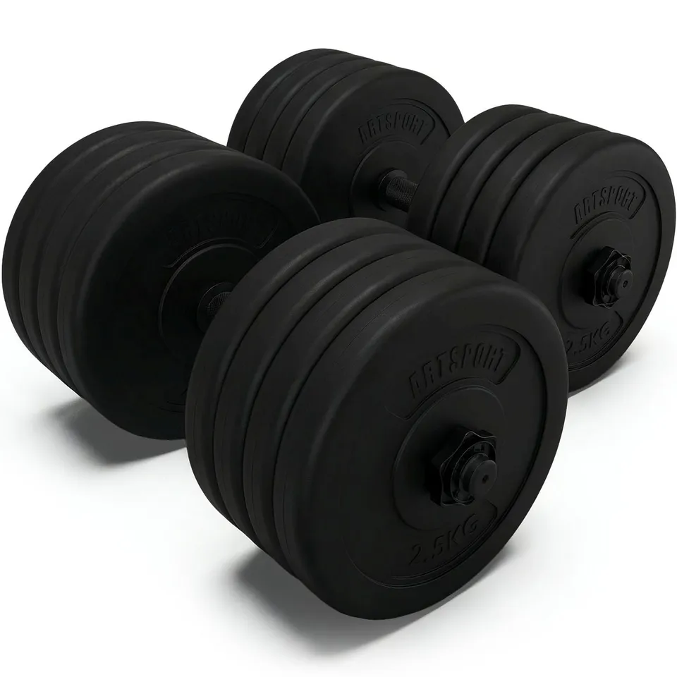 juskys-kurzhantelset-40-kg-mit-2-stangen-schwarz image 1