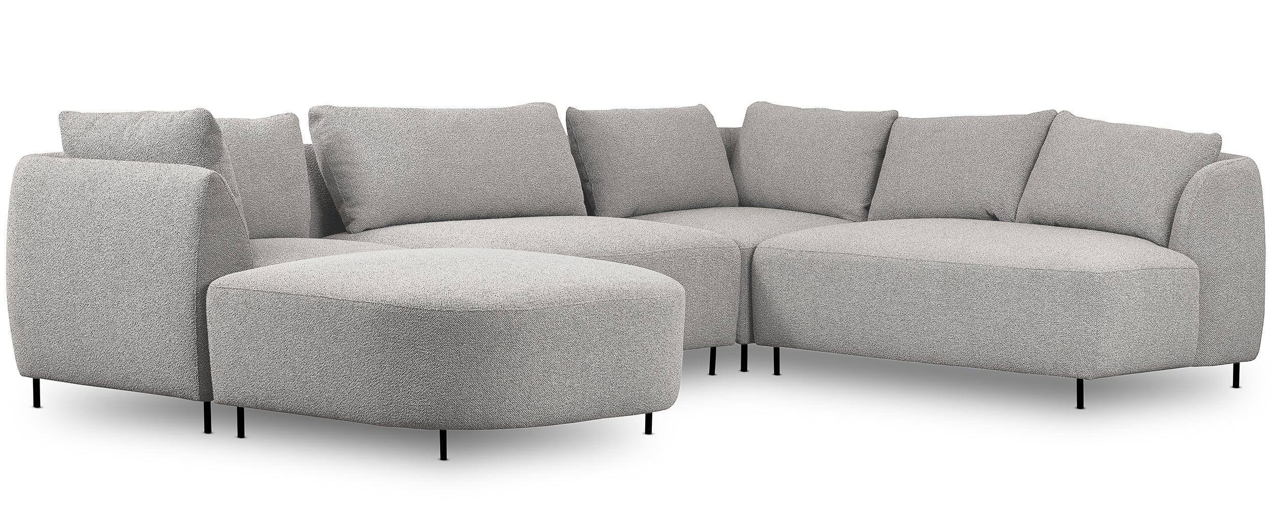 selsey-lanomi-u-f-rmiges-modulares-ecksofa-rechts-hellgrauer-boucl-stoff image 3