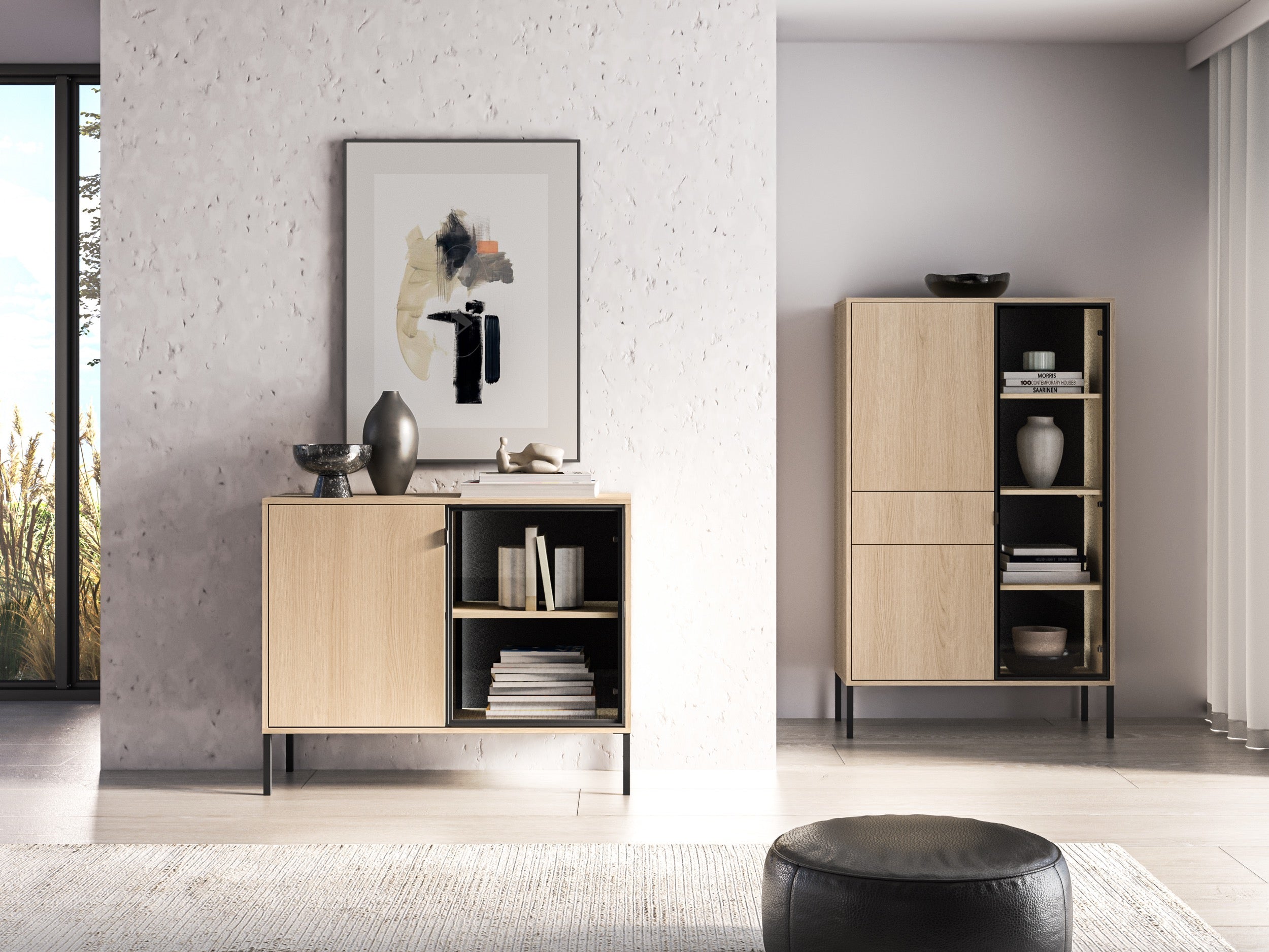 selsey-barnee-dreht-r-vitrine-92-cm-lindberg-eiche-mit-schublade-und-beleuchtung image 6